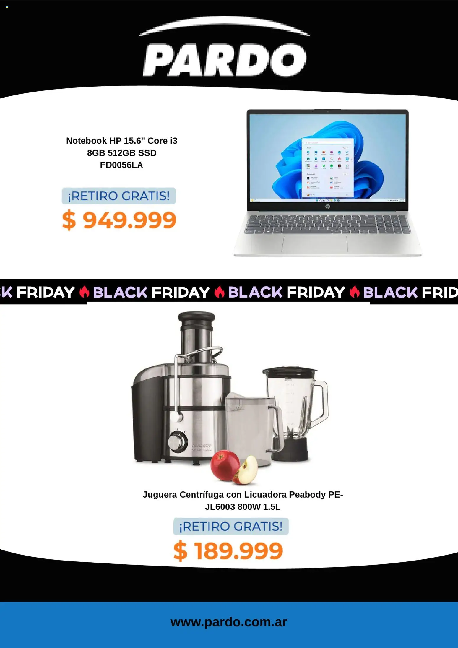 Pardo Black Friday │ válido desde el 24.11.2025 | Página: 5 | Productos: Notebook, Licuadora