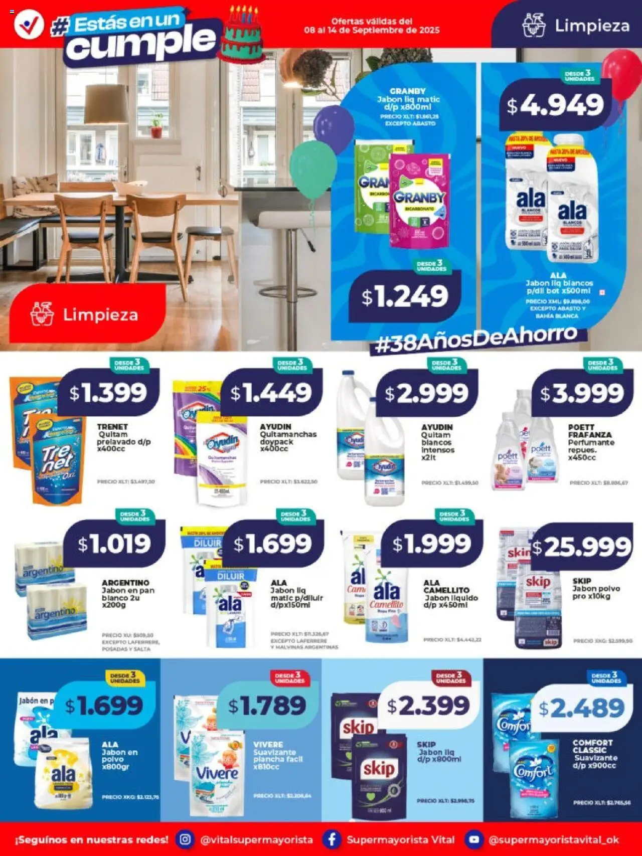 Vital ofertas - Posadas │ válido desde el 08.09.2025 | Página: 9 | Productos: Jabón, Quitamanchas, Plancha, Suavizante