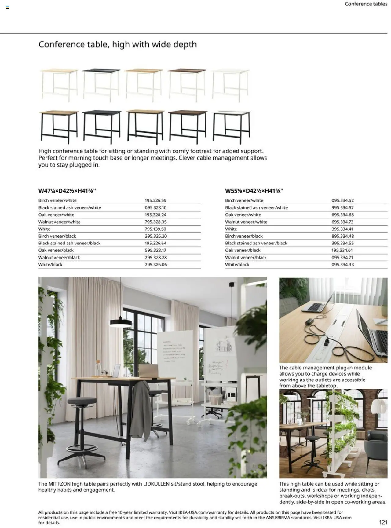 IKEA Office Brochure 2025 - valid from 01.03.2025 | Page: 121 | Products: Conference table, Table, Cable