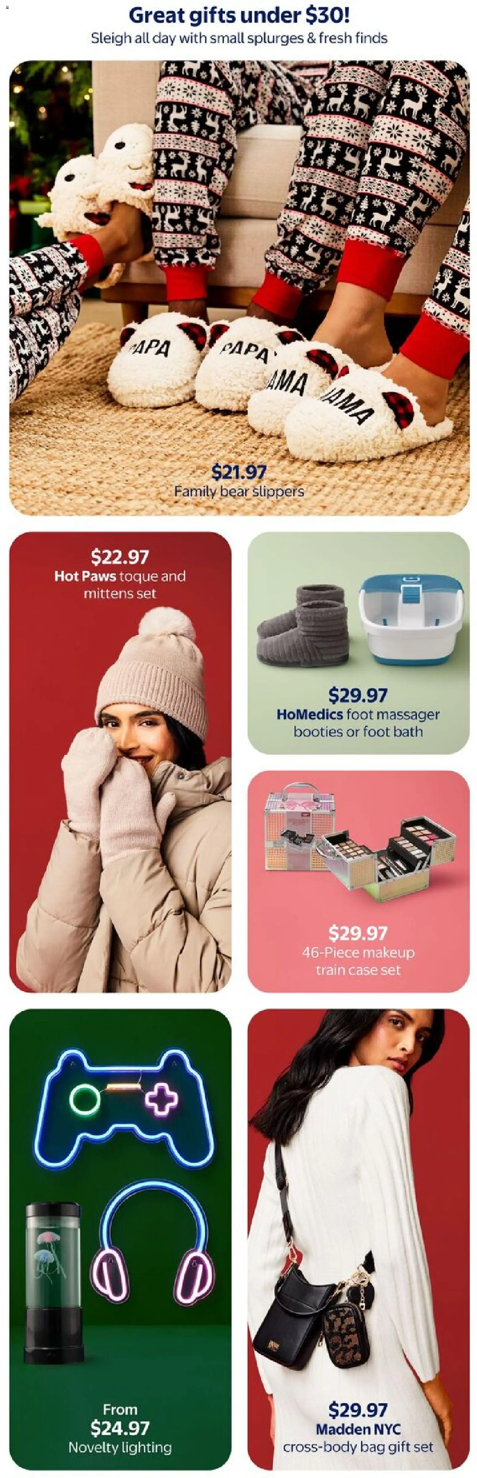 Walmart flyer valid from 30.10.2025 | Page: 7 | Products: Slippers, Case, Bag, Bath