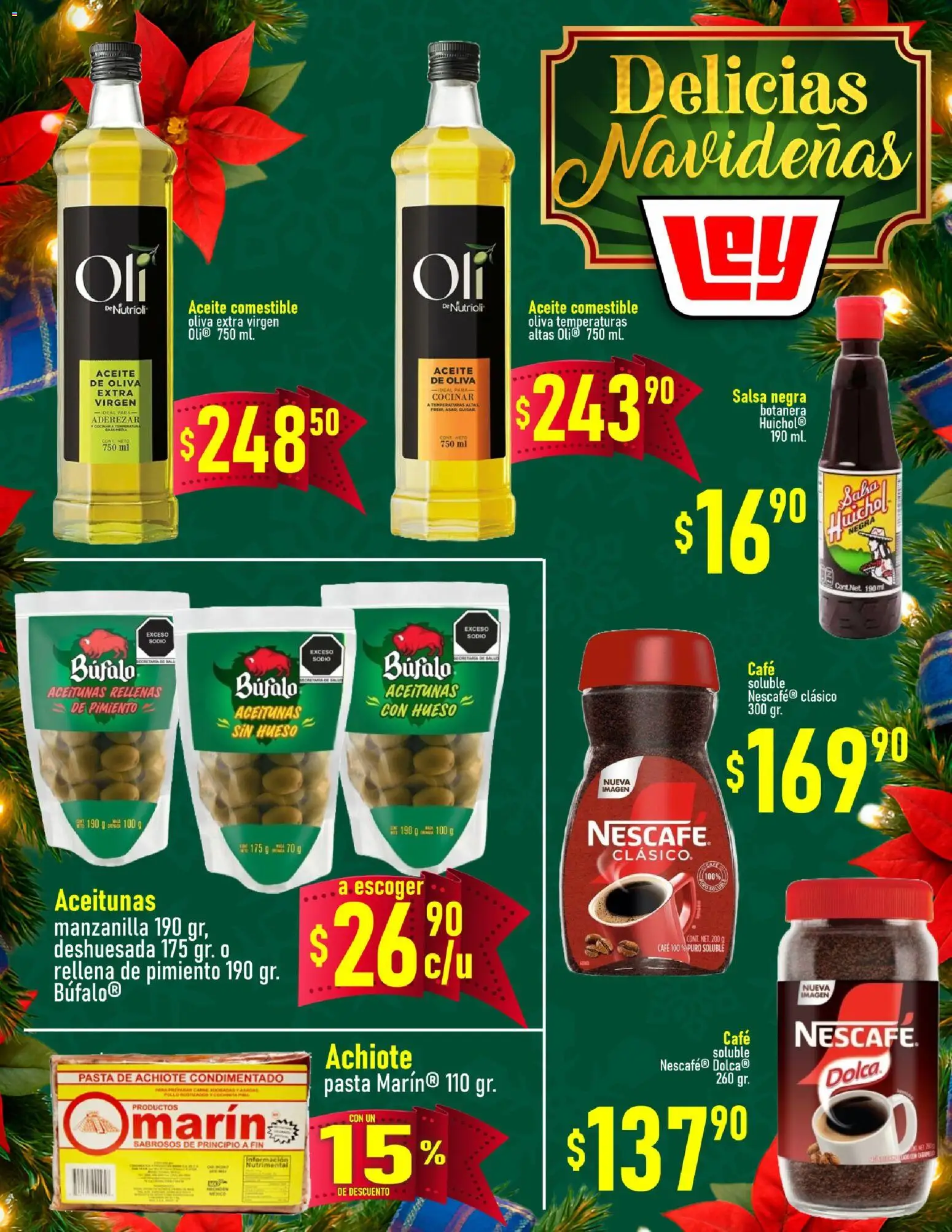 Nuevas ofertas de Casa Ley válidas en toda la República Mexicana desde el 19.12.2025. ¡Encuentra las mejores ofertas en Casa Ley folleto Delicias Navideñas! | Página: 3 | Productos: Aceitunas, Café, Pimiento, Pasta
