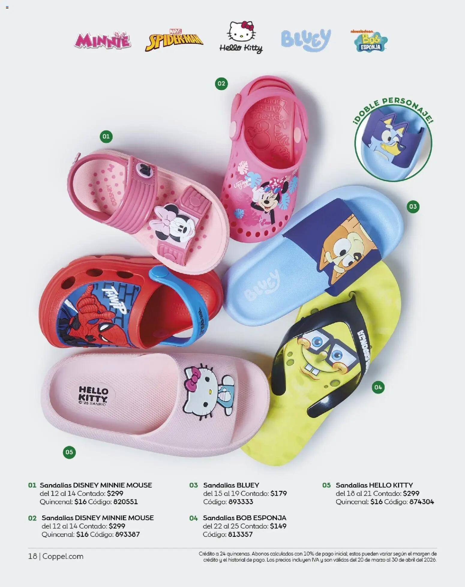 Nuevas ofertas de Coppel válidas en toda la República Mexicana desde el 01.03.2026. ¡Encuentra las mejores ofertas en Coppel catálogo Vacaciones Semana Santa! | Página: 18 | Productos: Esponja, Mouse, Sandalias