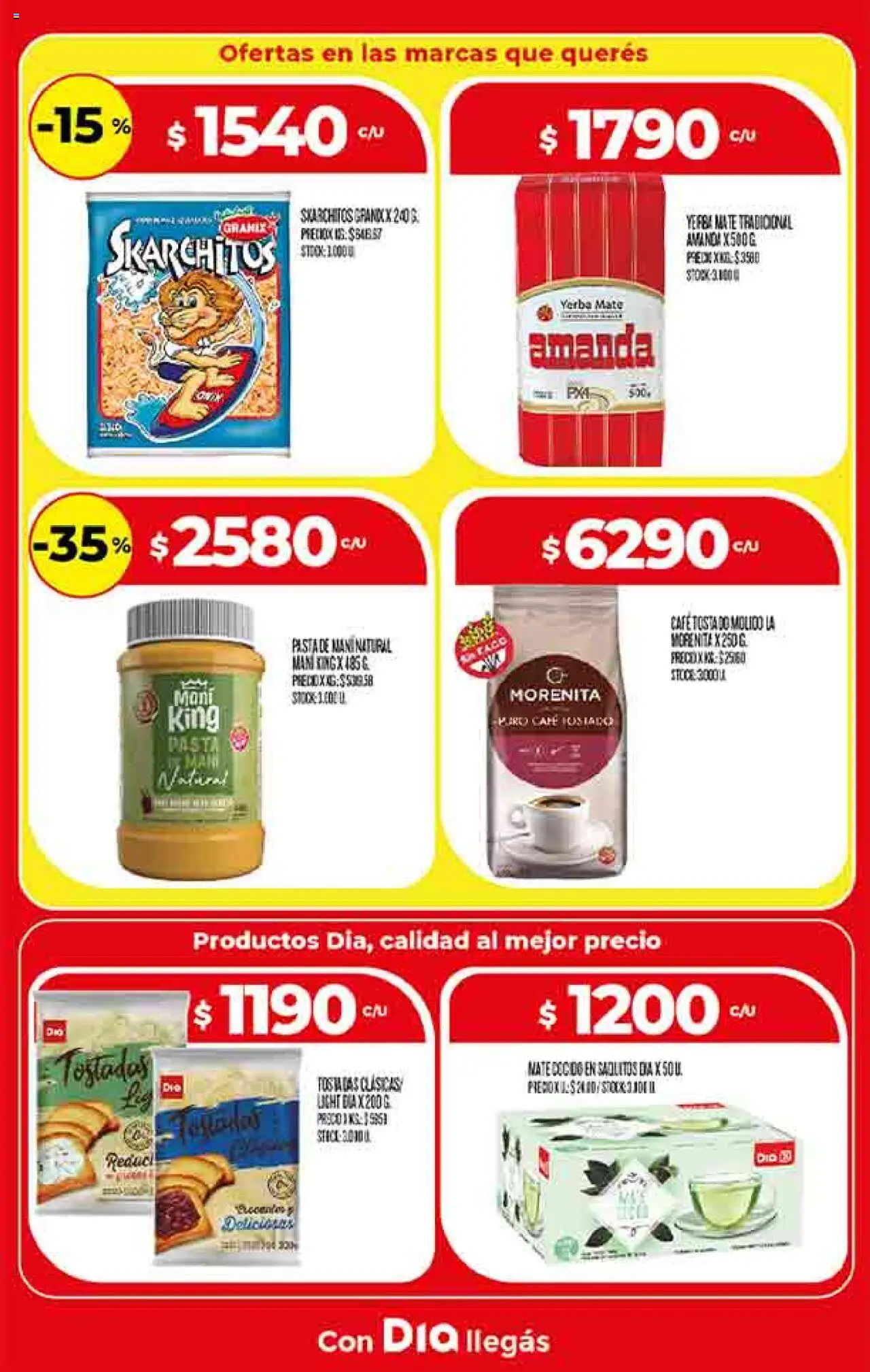 Supermercado DIA Ofertas - Salta y Jujuy │ válido desde el 30.07.2025 | Página: 11 | Productos: Mate, Mani, Café, Pasta