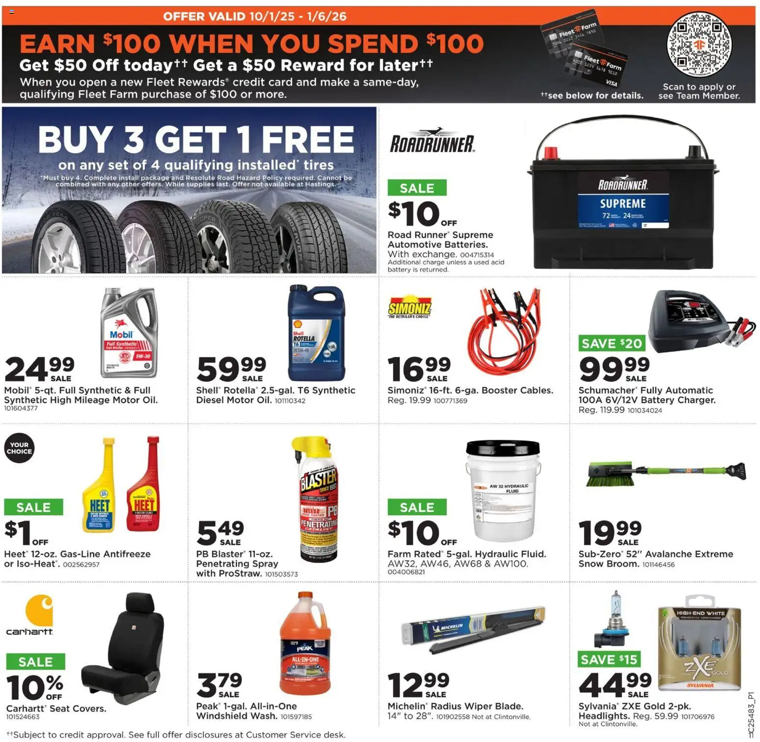 Mills Fleet Farm Cyber Week - valid from 30.11.2025 | Page: 11 | Products: Battery, Wiper, Windshield, Antifreeze