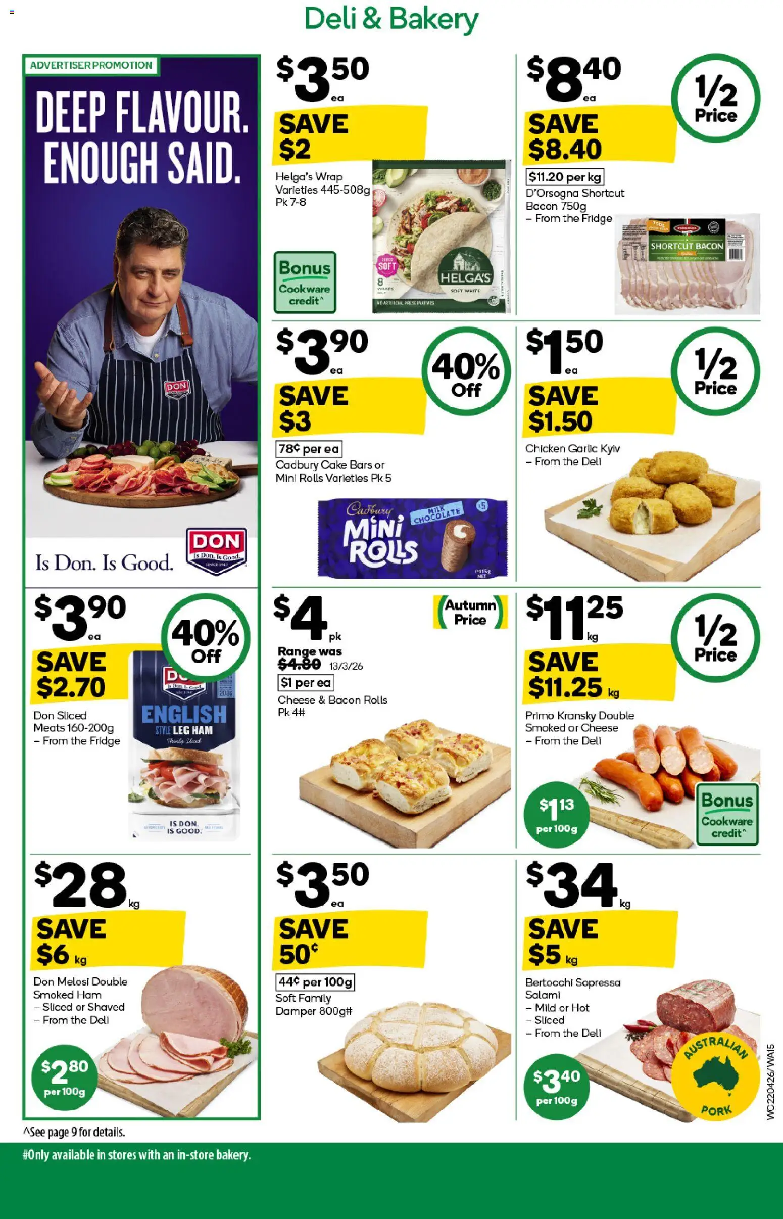 Woolworths catalogue - valid from 22.04.2026 | Page: 15 | Products: Chocolate, Salami, Chicken, Cookware