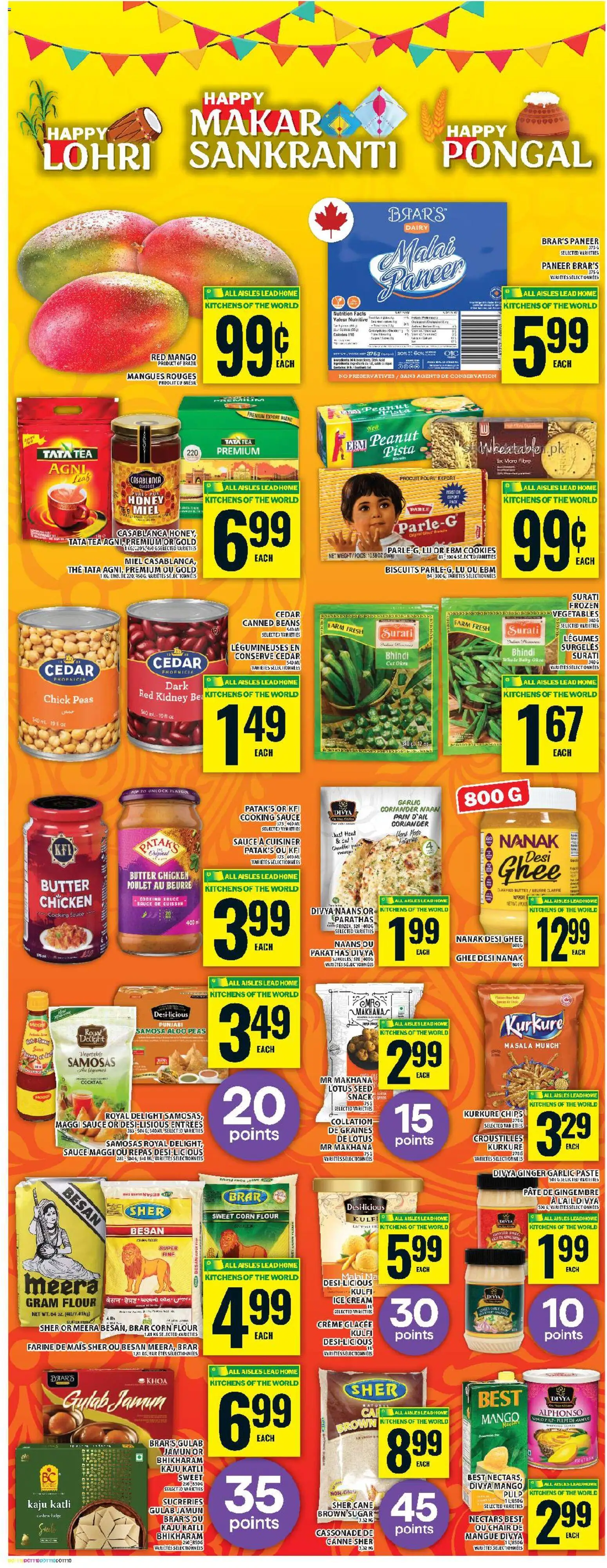 Food Basics flyer valid from 01.01.2026 | Page: 11 | Products: Tea, Ice cream, Chair, Chicken