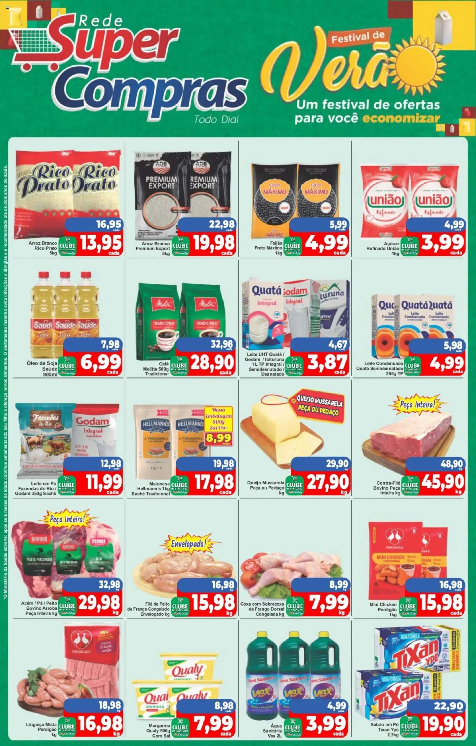 Rede Super Compras Folheto - válido de 12.01.2026 | Página: 1 | Produtos: Sabão, Sabão em pó, Arroz, Mussarela