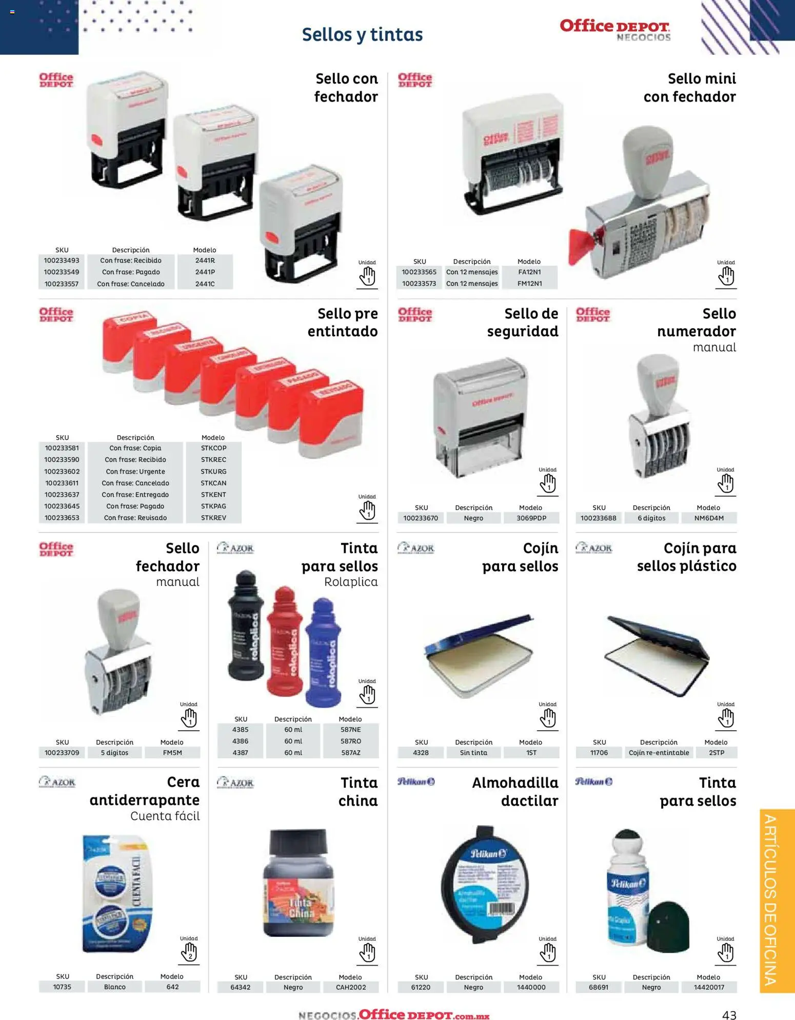 Nuevas ofertas de Office Depot válidas en toda la República Mexicana desde el 12.01.2026. ¡Encuentra las mejores ofertas en Office Depot catálogo 2026! | Página: 45 | Productos: Cera