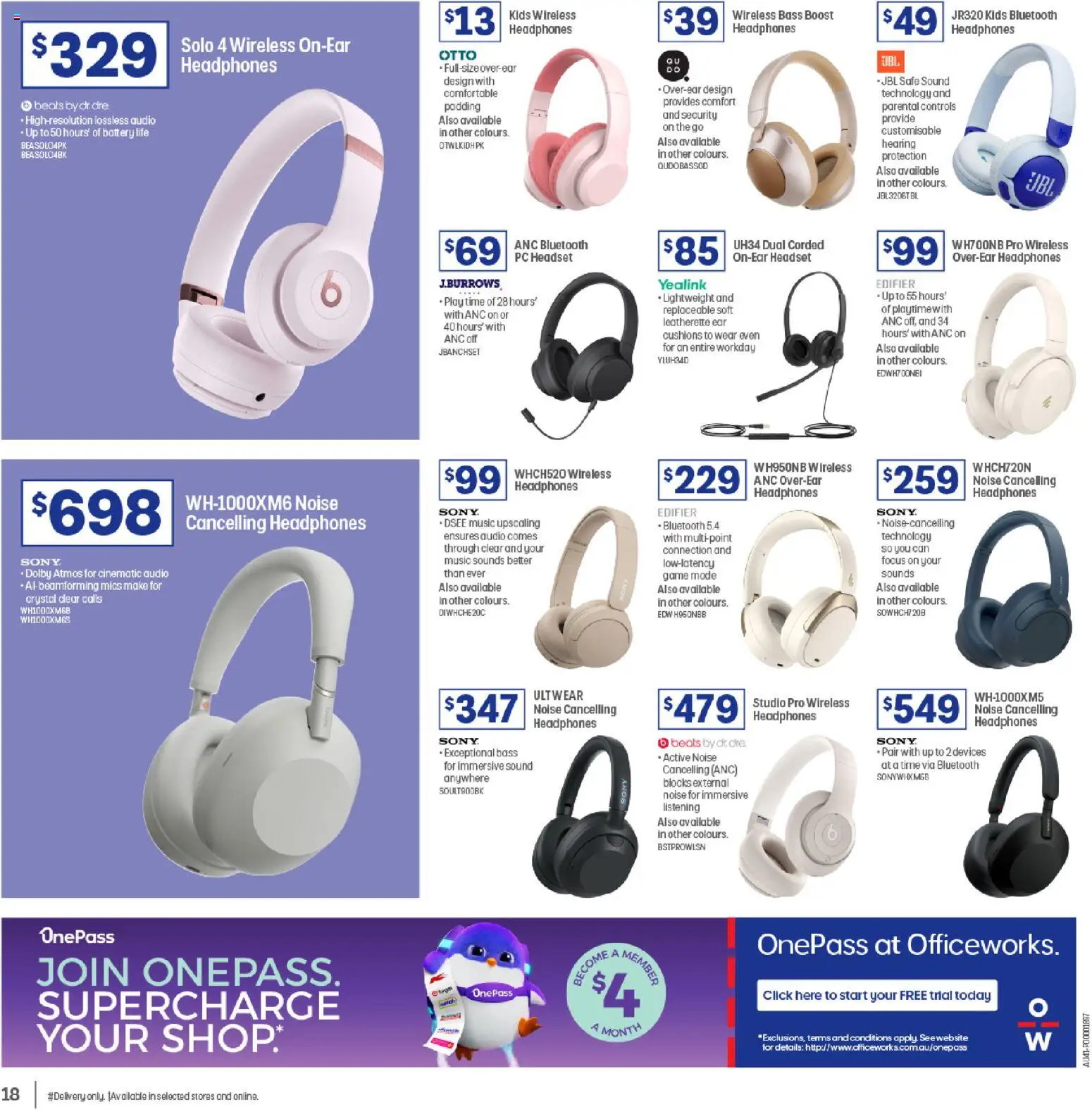 Officeworks catalogue - valid from 31.03.2026 | Page: 18 | Products: Battery, Headphones, Game, Safe
