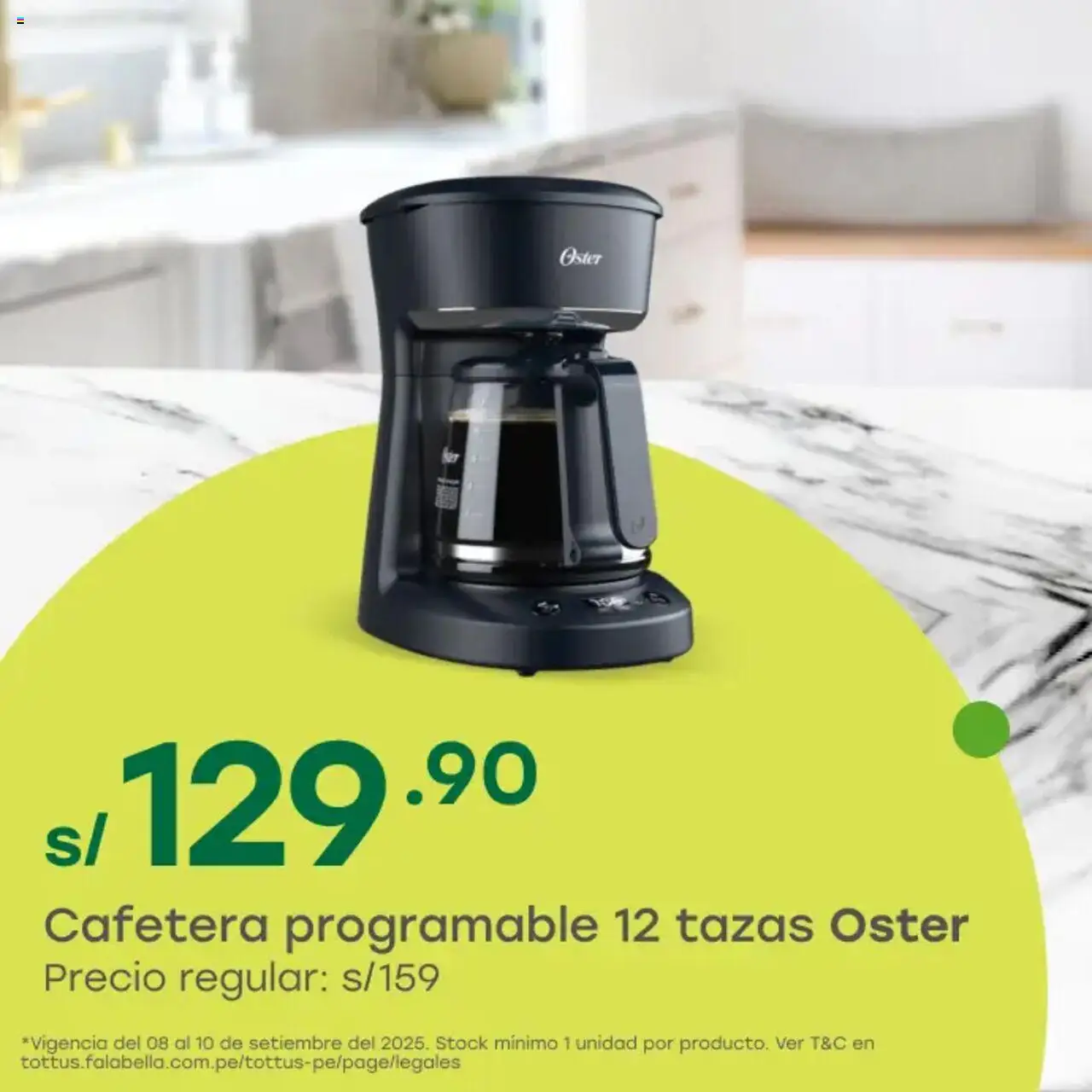 Catálogo Tottus válido desde 08.09.2025 | Página: 1 | Productos: Cafetera