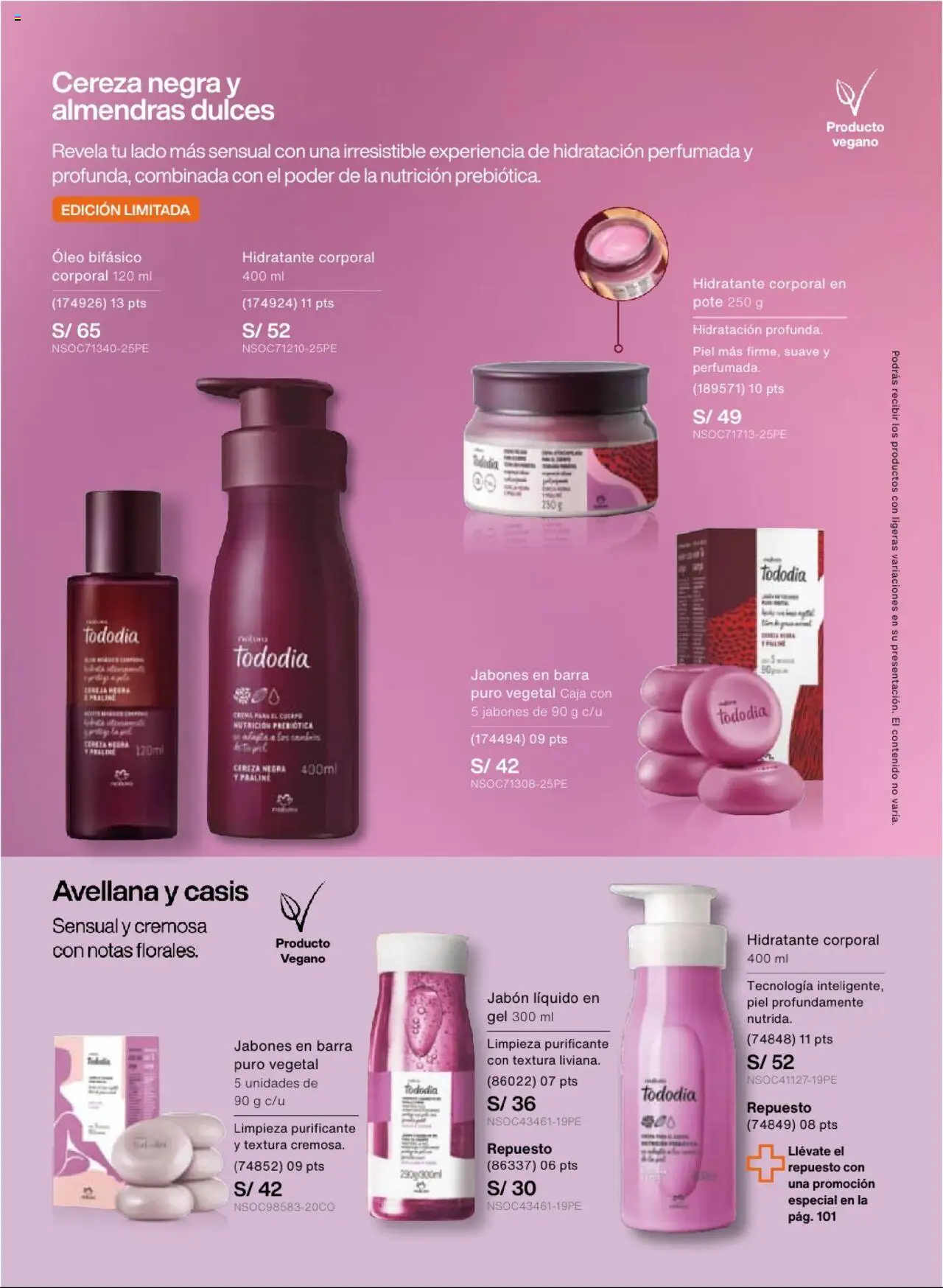 Catálogo Natura válido desde 13.09.2025 | Página: 111 | Productos: Jabón, Caja, Crema, Almendras