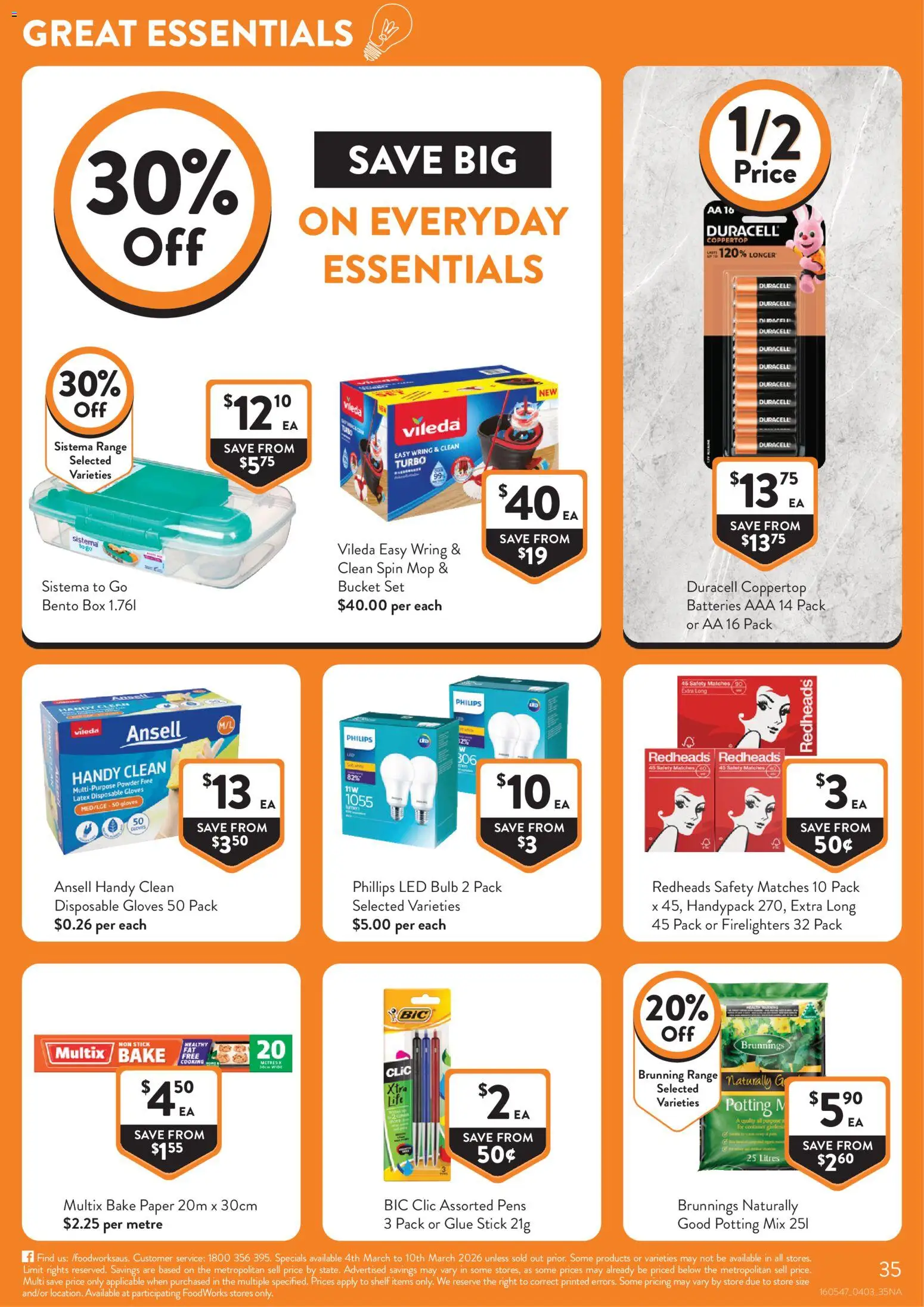 Foodworks catalogue - valid from 04.03.2026 | Page: 35 | Products: Shelf, Box, Powder, Gloves