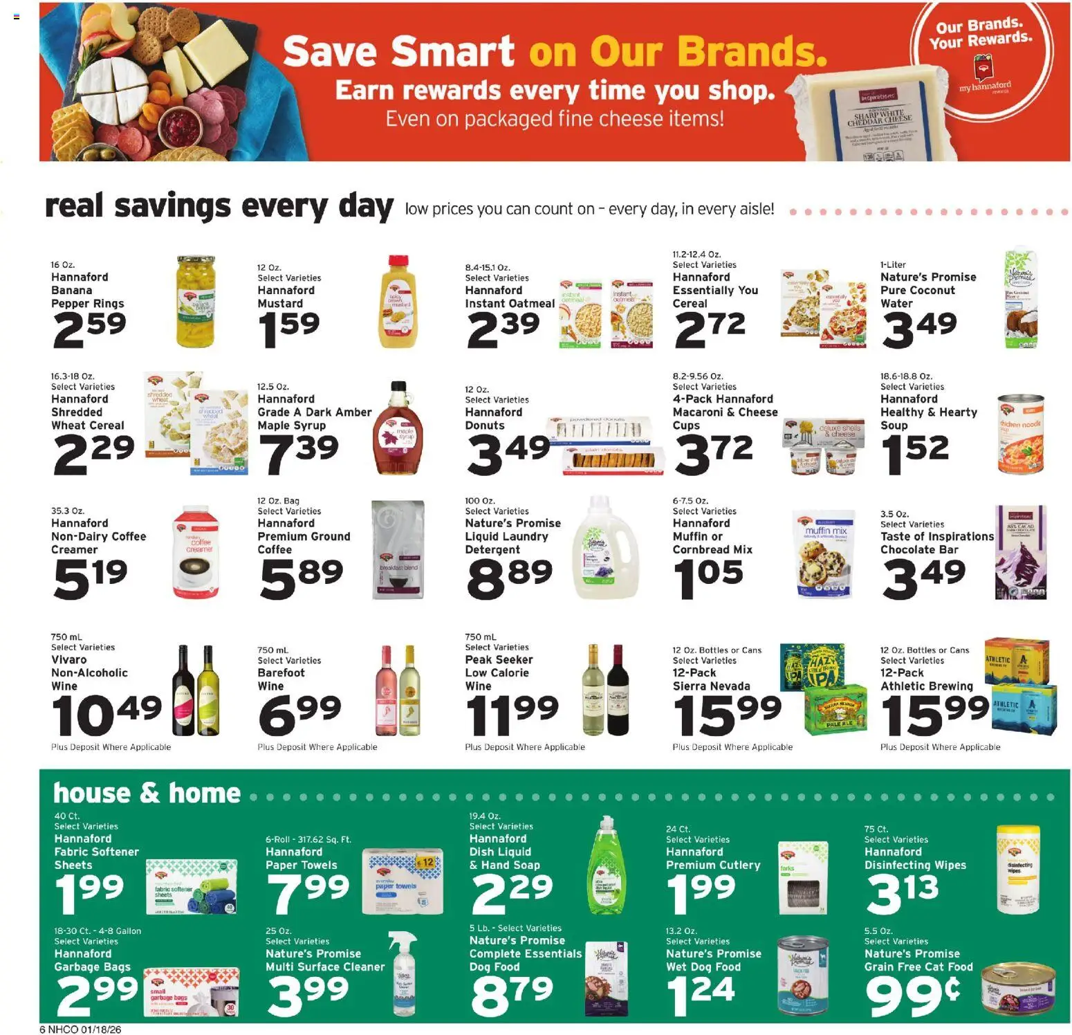 Hannaford Weekly Ad - valid from 18.01.2026 | Page: 7 | Products: Cheese, Detergent, Pepper, Muffin