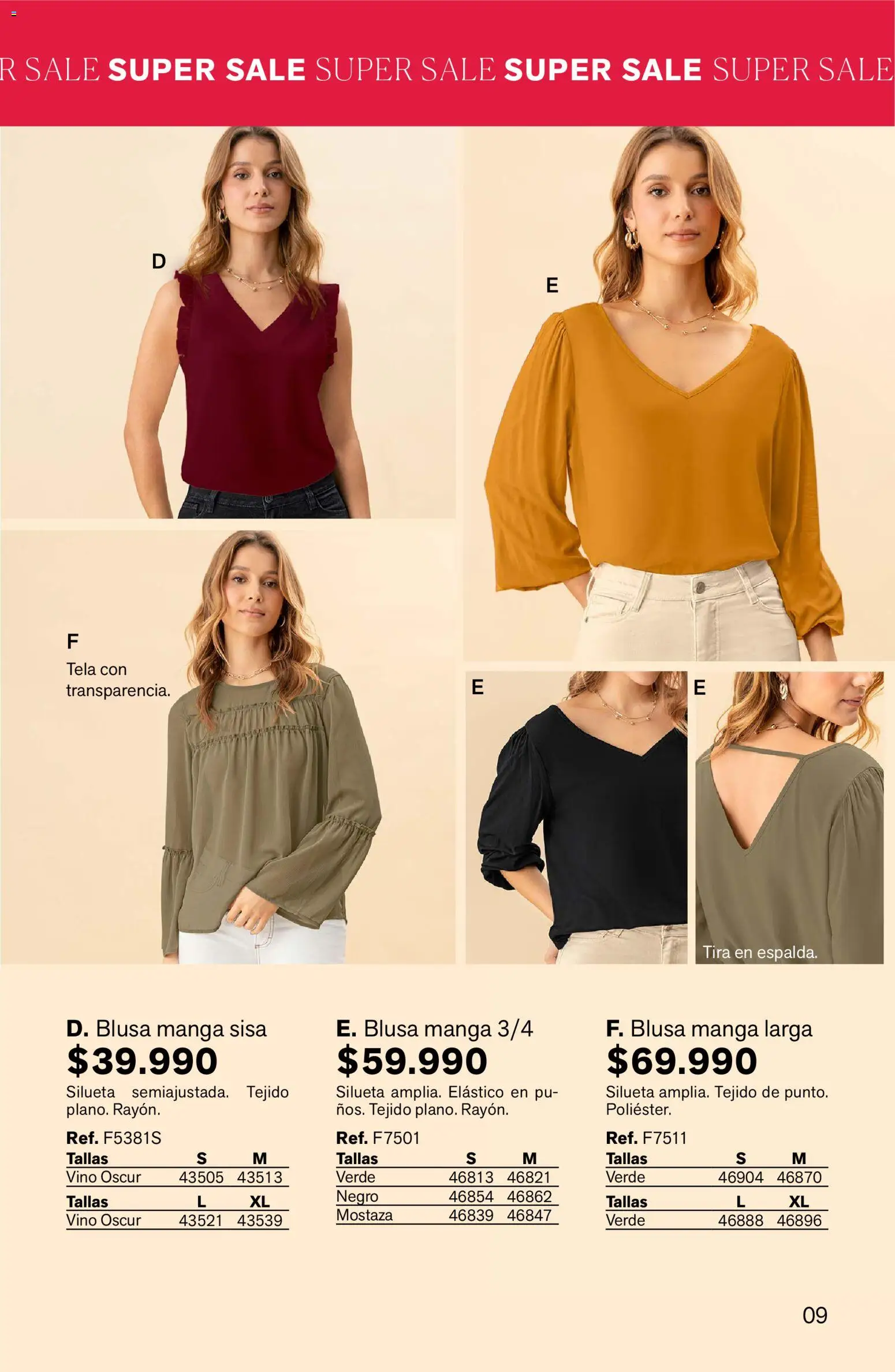 Leonisa revista - valida desde el 24.02.2026 | Página: 9 | Productos: Mostaza, Blusa, Vino