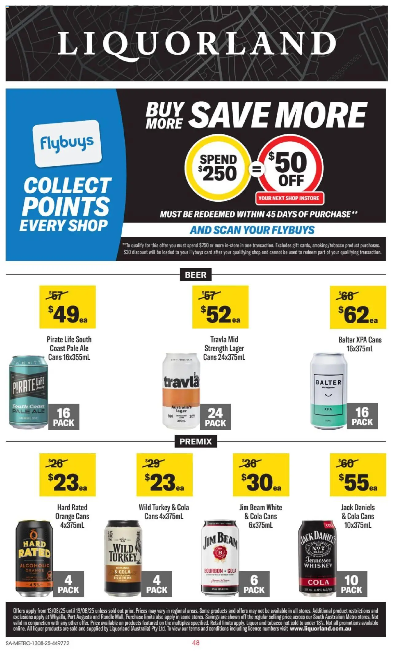 Liquorland catalogue - valid from 13.08.2025 | Page: 1 | Products: Beer, Bourbon, Whiskey, Turkey