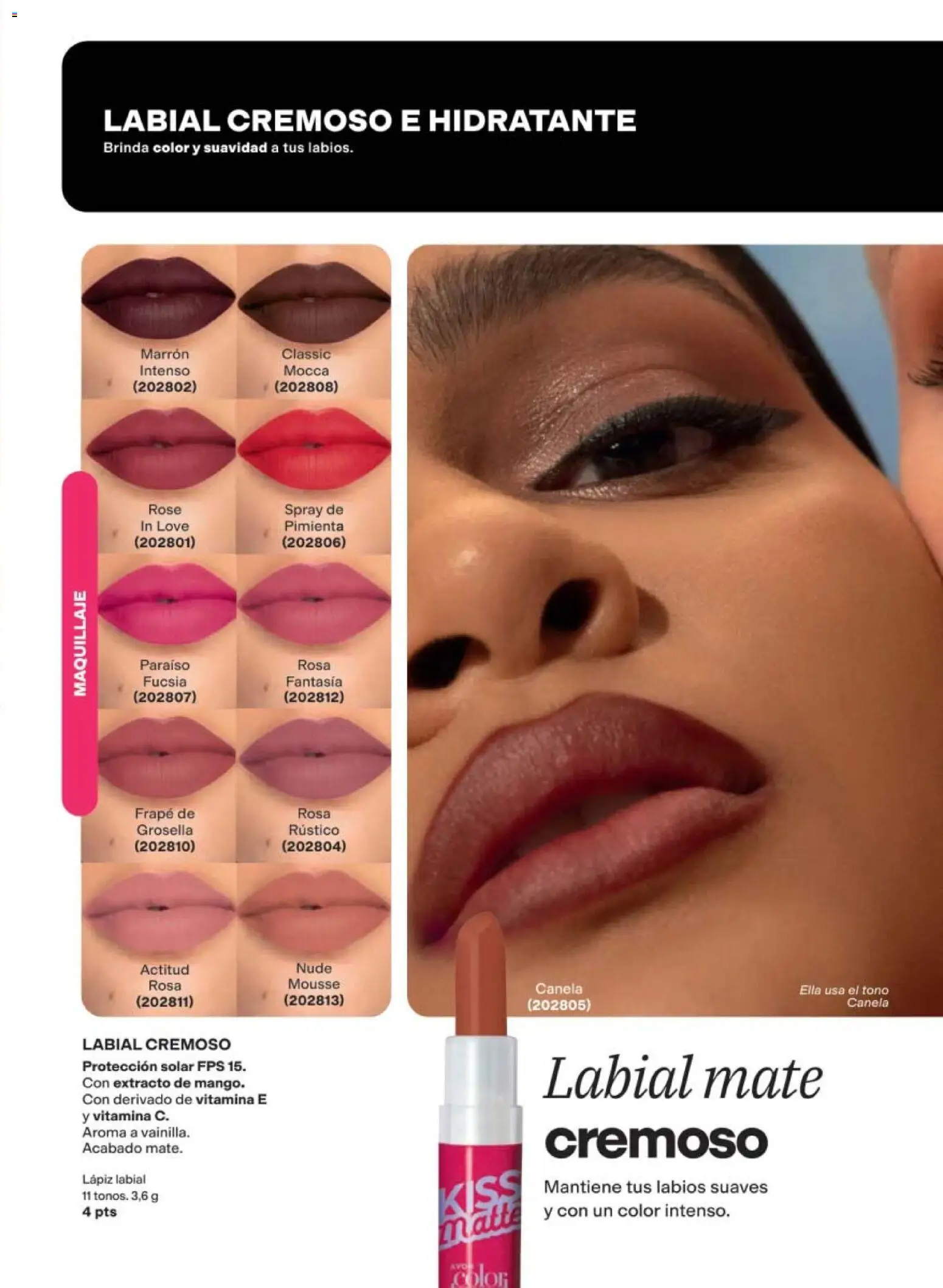 Nuevas ofertas de AVON válidas en toda la República Mexicana desde el 08.05.2026. ¡Encuentra las mejores ofertas en AVON campaña 8 2026! | Página: 107 | Productos: Pimienta, Mousse, Maquillaje, Lápiz labial