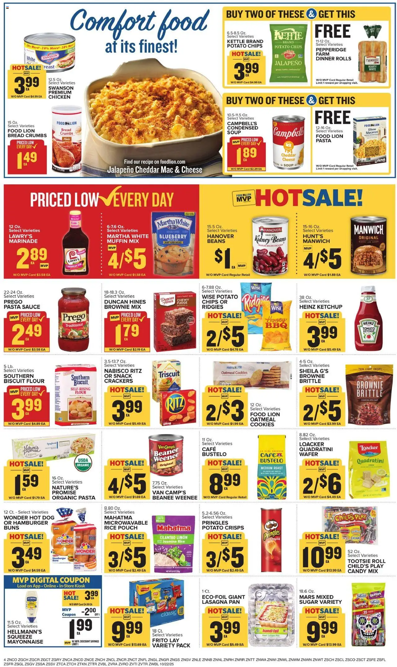 Food Lion Weekly Ad - valid from 22.10.2025 | Page: 7 | Products: Pan, Muffin, Chocolate Chip, Kettle