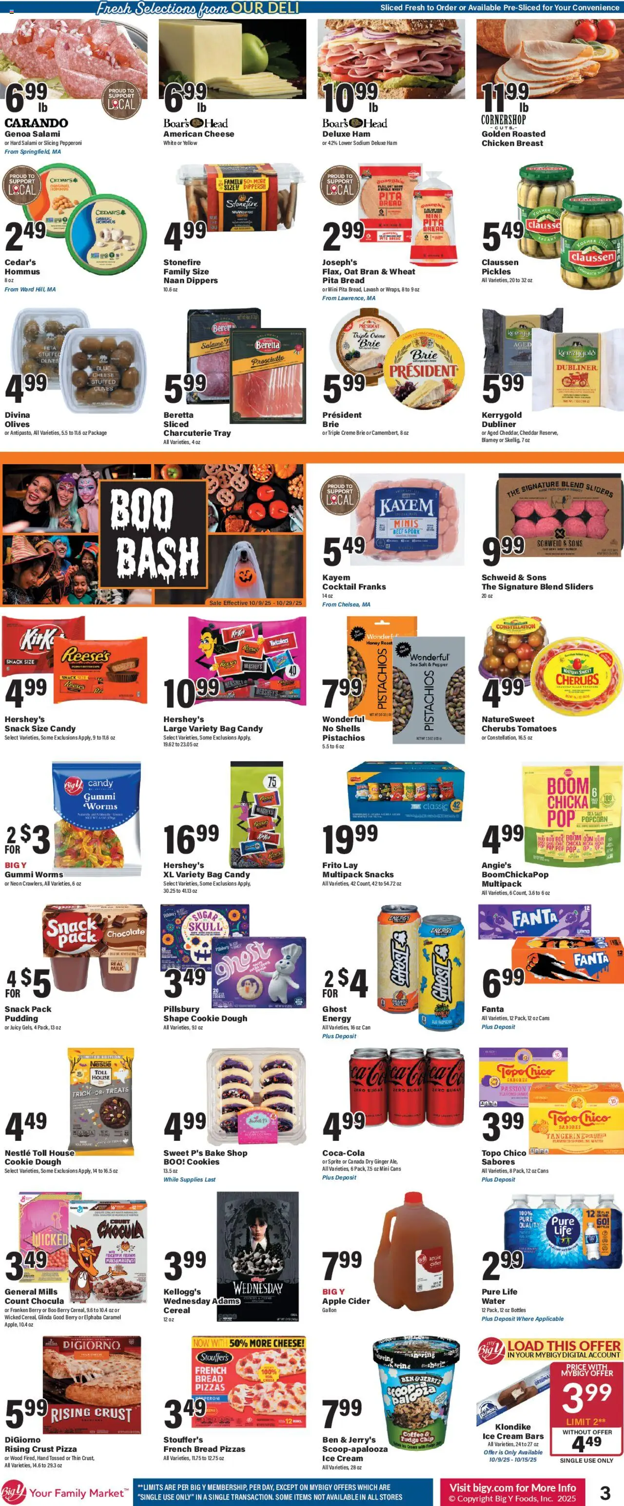 Big Y Weekly Ad - valid from 09.10.2025 | Page: 6 | Products: Pizza, Beef, Cookies, Pepper