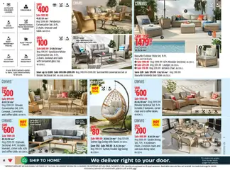 Preview of Canadian Tire weekly flyer from shop Canadian Tire valid from 16.04.2026 | Page: 14 | Products: Sofa, Table, Chair, Coffee