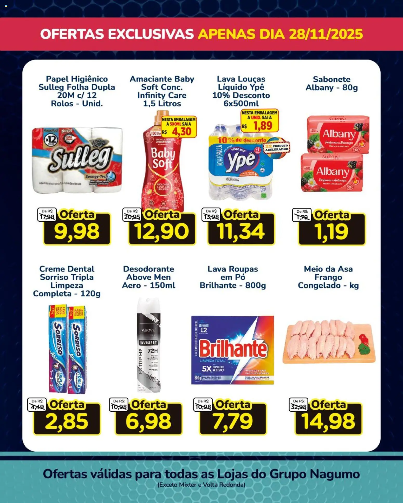 Nagumo Folheto - válido de 28.11.2025 | Página: 3 | Produtos: Feijão, Pó, Achocolatado, Fraldas