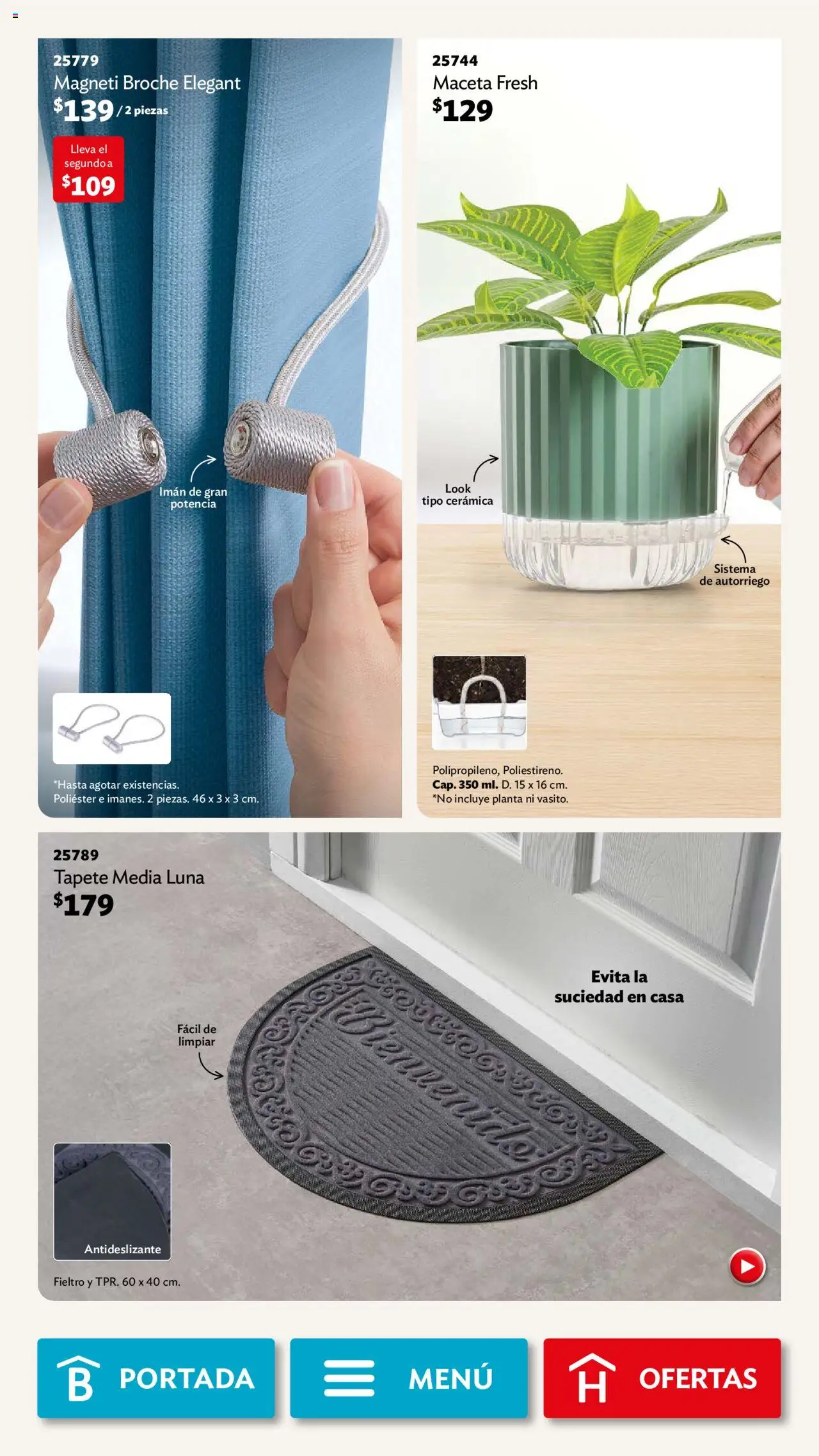 Nuevas ofertas de Betterware válidas en toda la República Mexicana desde el 29.09.2025. ¡Encuentra las mejores ofertas en Betterware - Campaña 10 2025! | Página: 20 | Productos: Imán, Planta, Tapete, Maceta