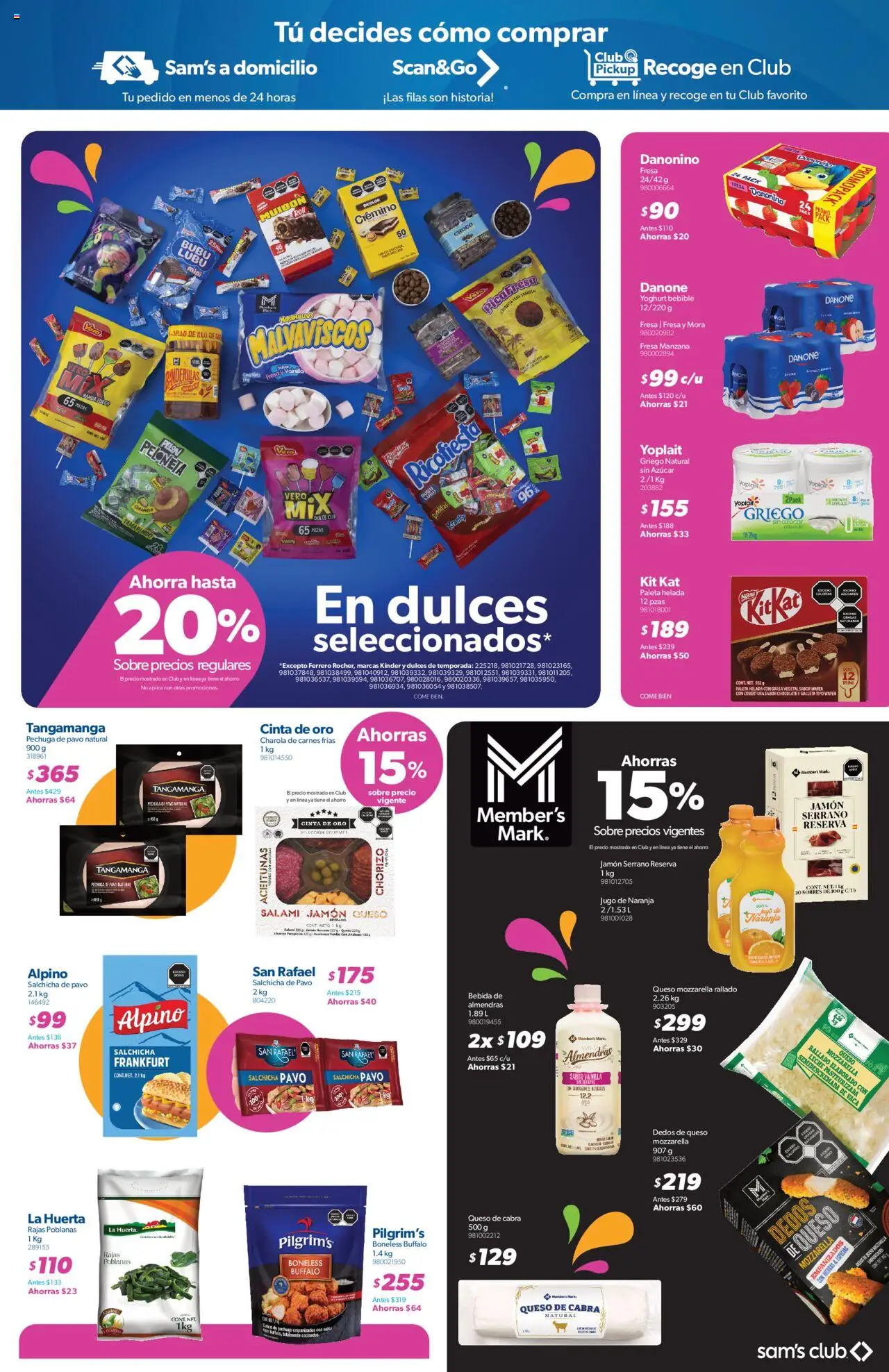 Nuevas ofertas de Sam's Club válidas en toda la República Mexicana desde el 09.09.2025. ¡Encuentra las mejores ofertas en Sam's Club - Catálogo Socio Fest! | Página: 11 | Productos: Fresa, Chorizo, Dulces, Cinta