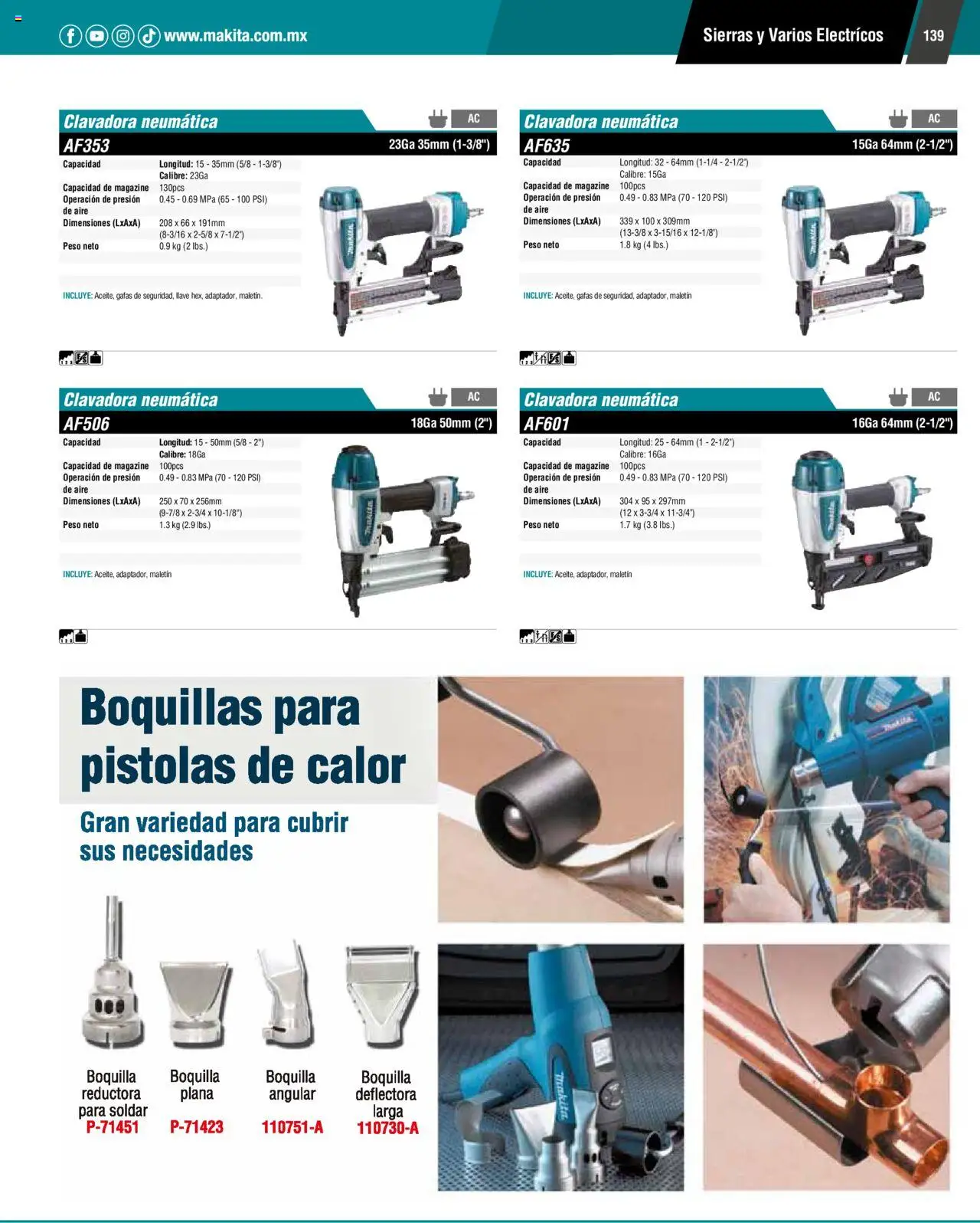 Nuevas ofertas de Makita válidas en toda la República Mexicana desde el 17.04.2024. ¡Encuentra las mejores ofertas en Makita catálogo ! | Página: 139