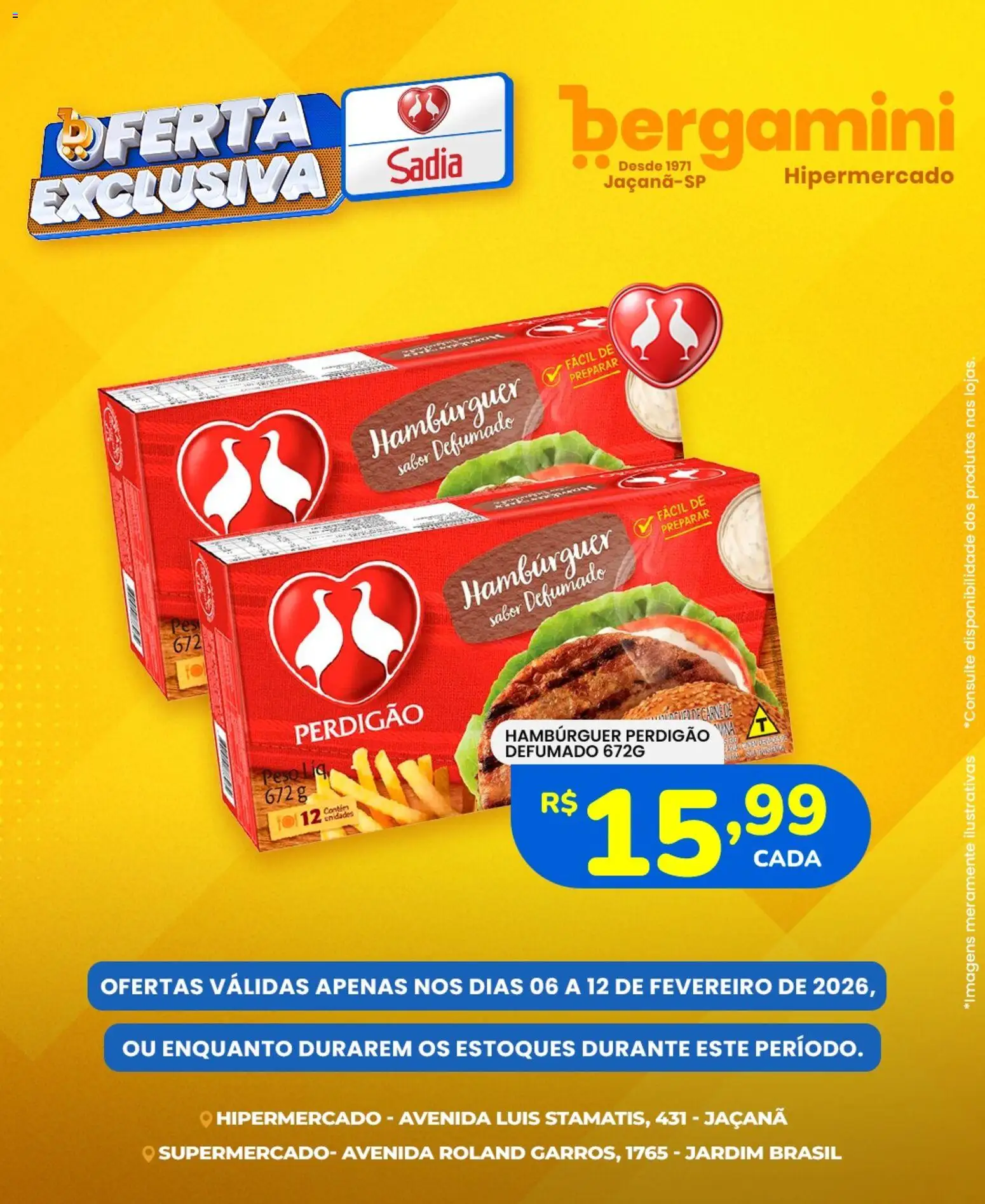 Supermercado Bergamini Folheto - válido de 06.02.2026 | Página: 4 | Produtos: Hambúrguer
