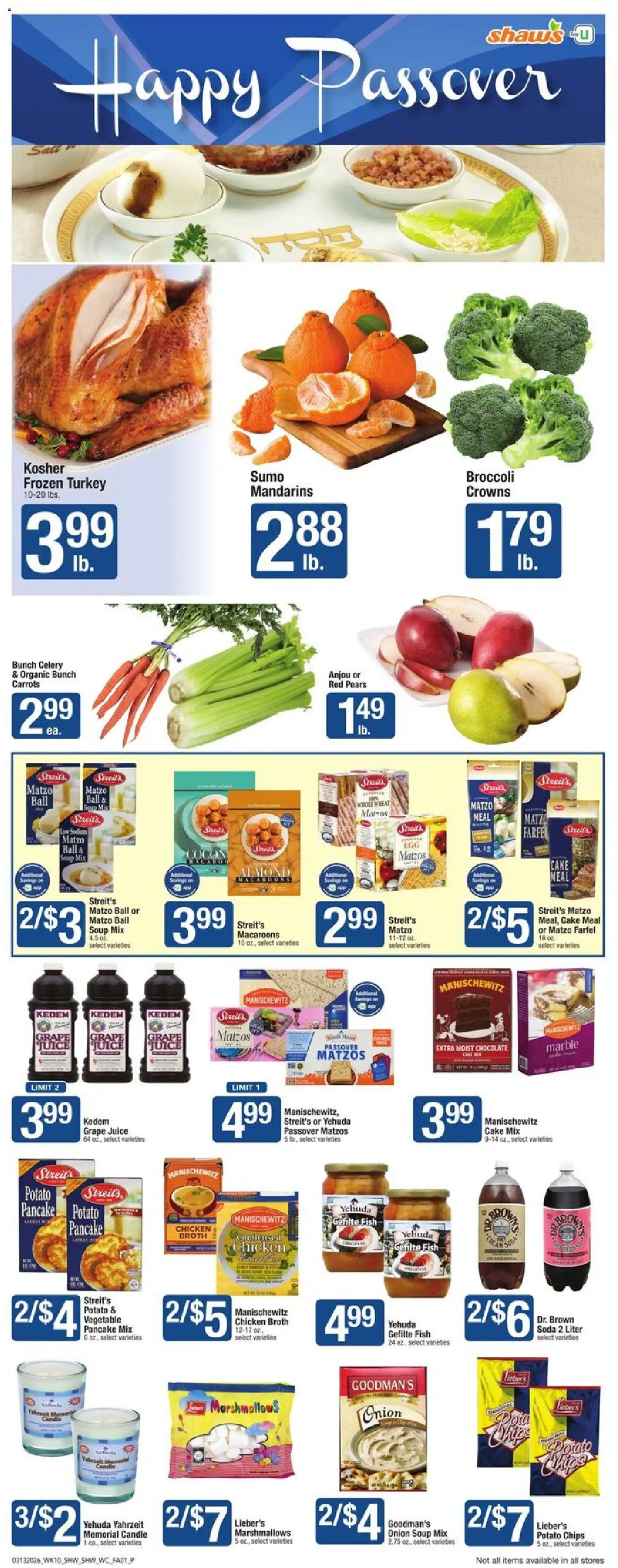 Shaw's Weekly Ad - VT - valid from 13.03.2026 | Page: 5 | Products: Broccoli, Mandarins, Crowns, Juice