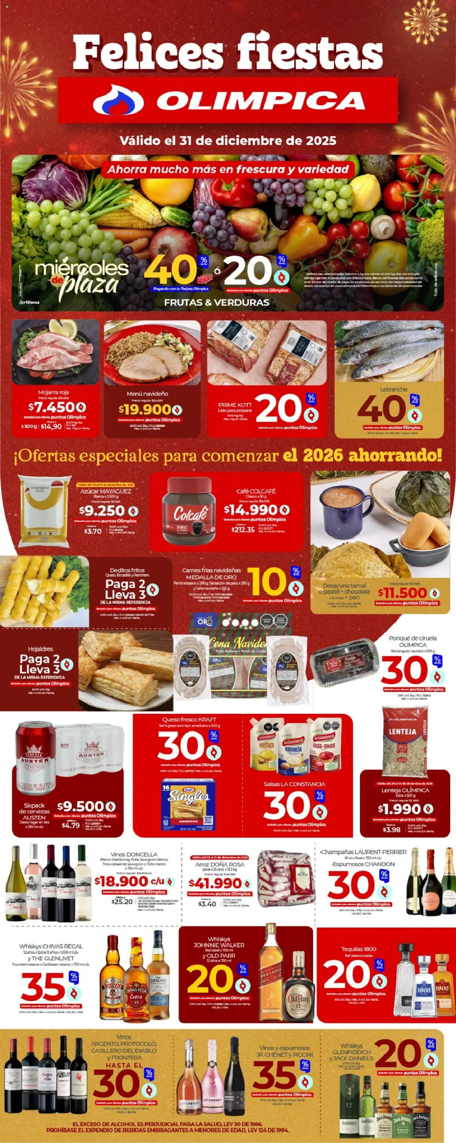Olímpica revista - valida desde el 31.12.2025 | Página: 1 | Productos: Arroz, Azucar, Mayonesa, Tintura