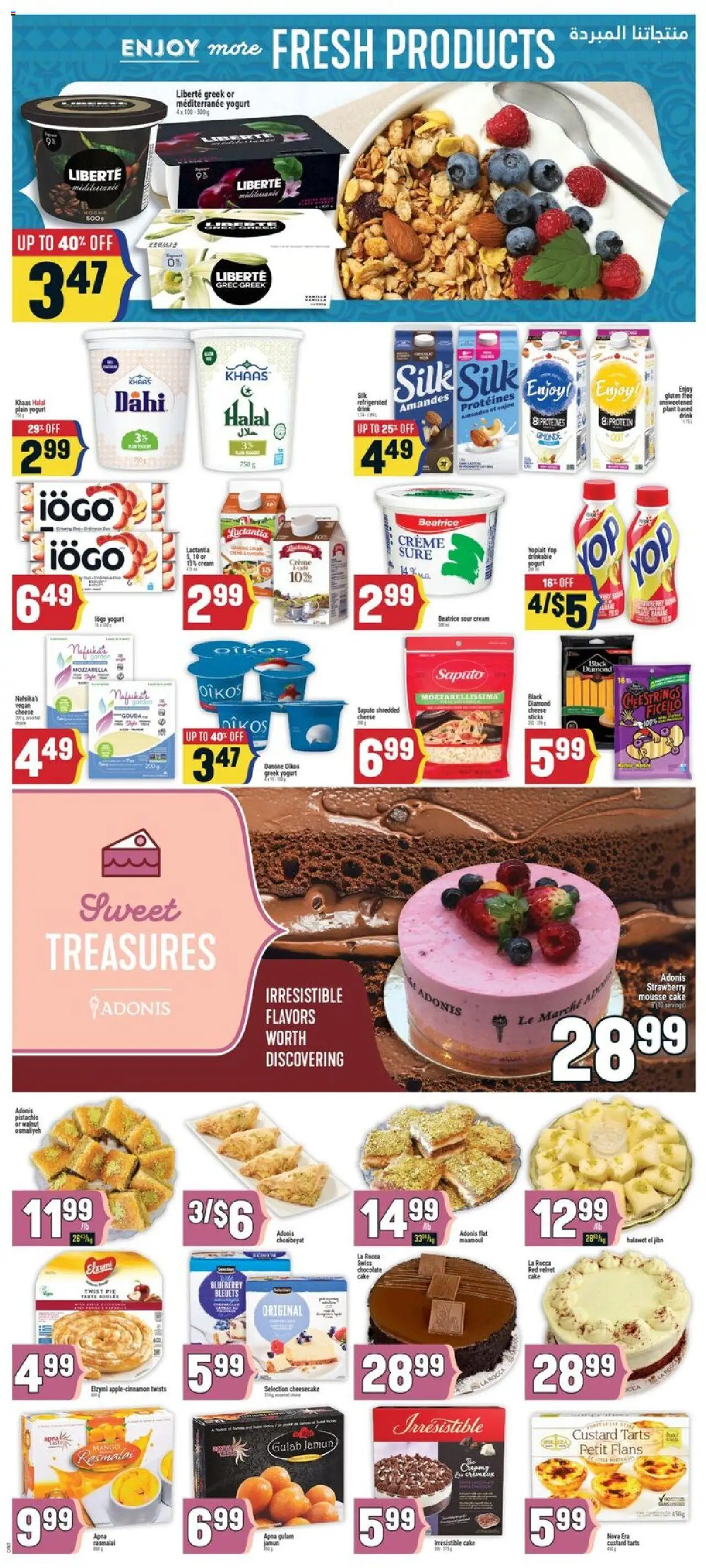 Adonis flyer valid from 14.08.2025 | Page: 10 | Products: Sour cream, Cream, Cheese, Chocolate