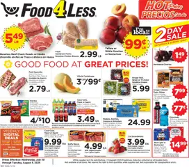 Preview of Food 4 Less weekly ads valid from 30.07.2025