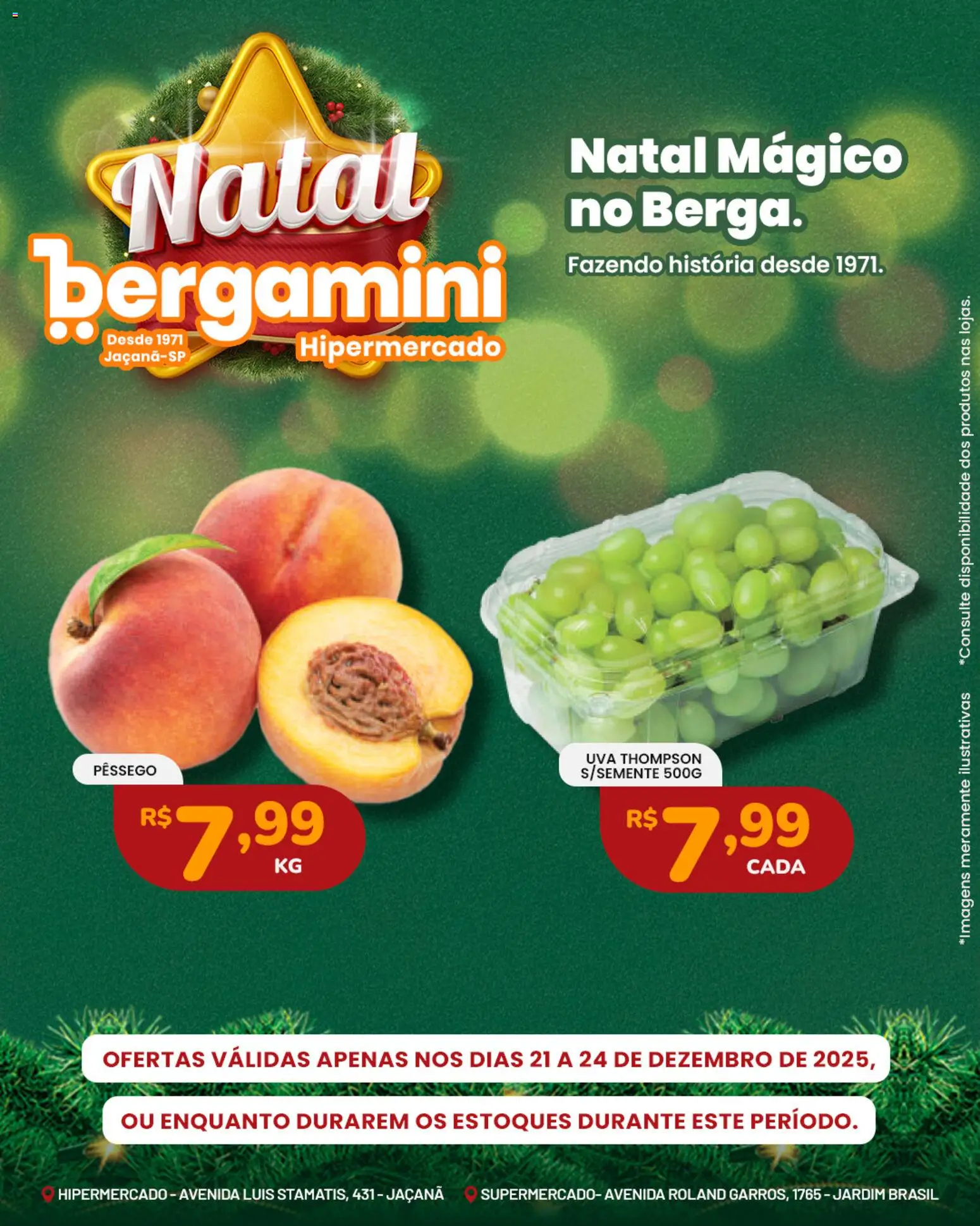 Supermercado Bergamini Folheto - válido de 21.12.2025 | Página: 6 | Produtos: Pêssego