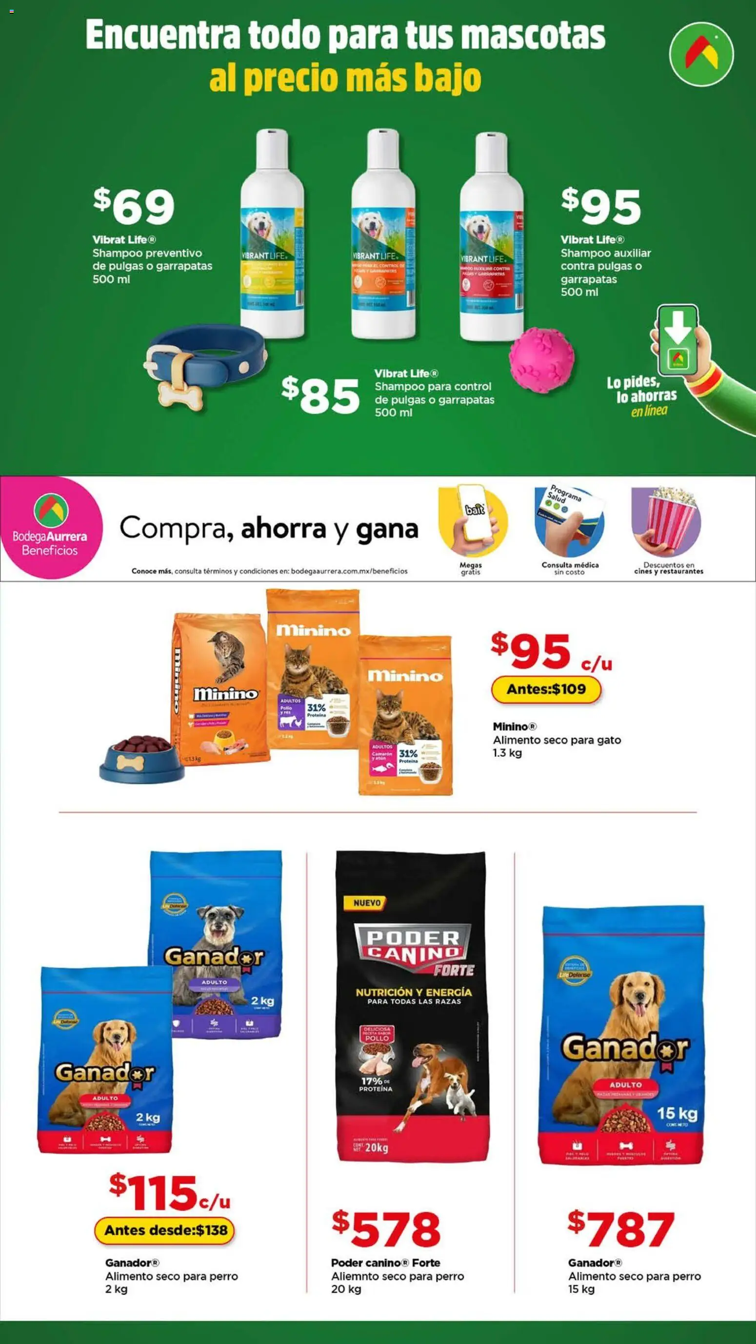 Nuevas ofertas de Bodega Aurrerá válidas en toda la República Mexicana desde el 01.01.2026. ¡Encuentra las mejores ofertas en Bodega Aurrerá folleto Encuentra todo para tus mascotas! | Página: 1 | Productos: Pollo