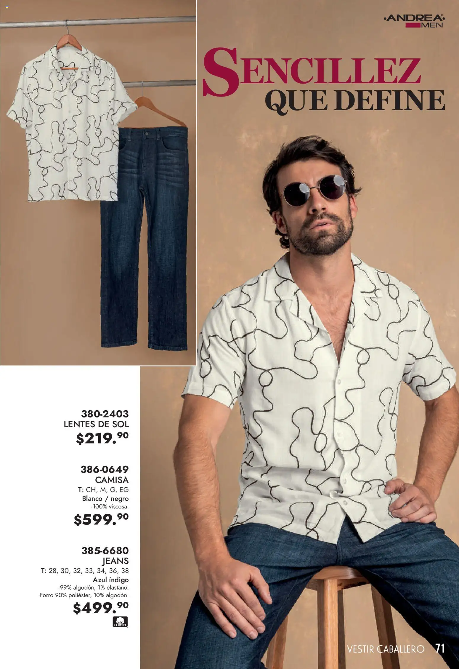 Nuevas ofertas de Andrea válidas en toda la República Mexicana desde el 22.03.2026. ¡Encuentra las mejores ofertas en Andrea catálogo Lo más top! | Página: 71 | Productos: Lentes, Camisa, Lentes de sol