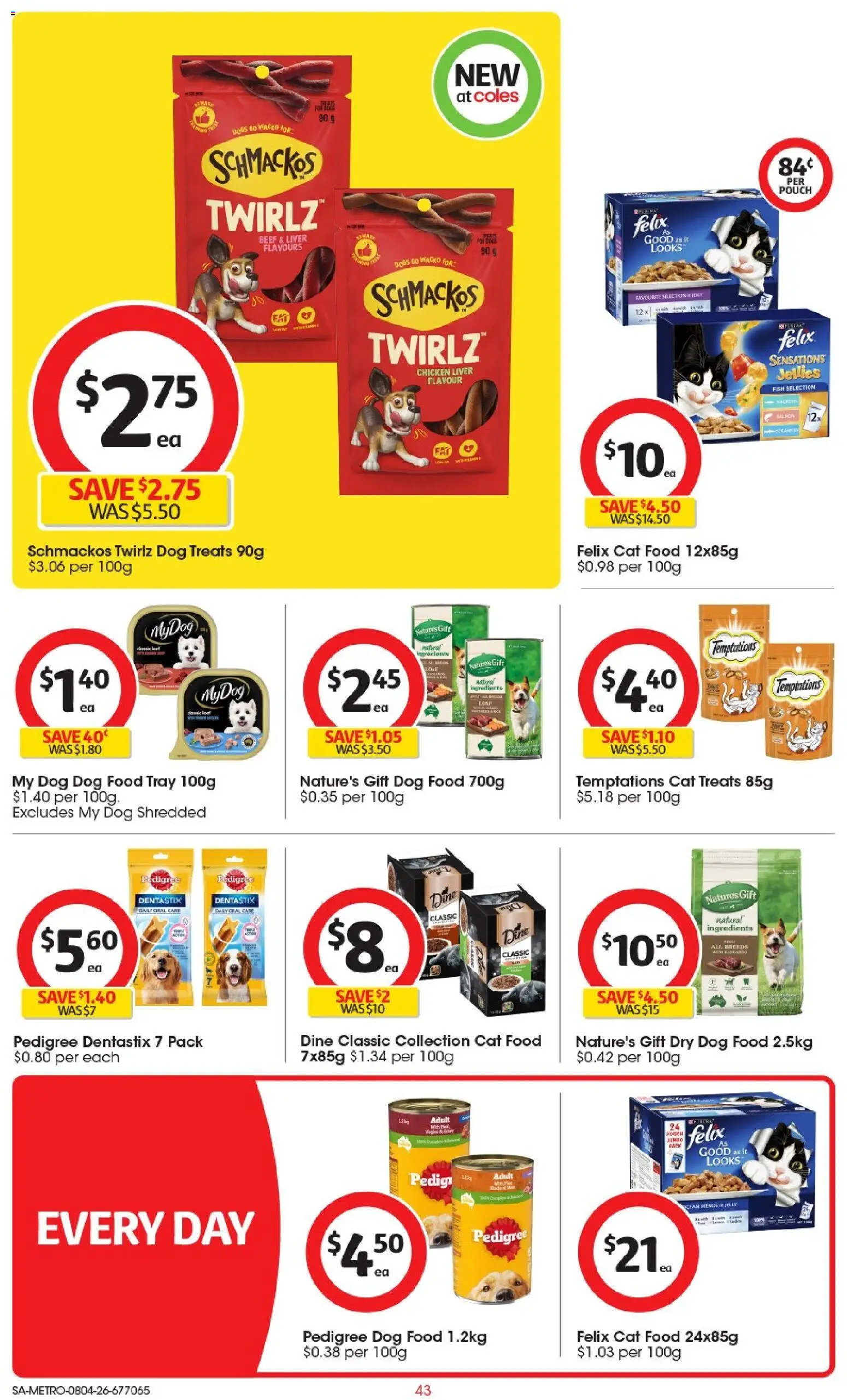 Coles catalogue - valid from 08.04.2026 | Page: 43 | Products: Chicken, Beef, Dog food
