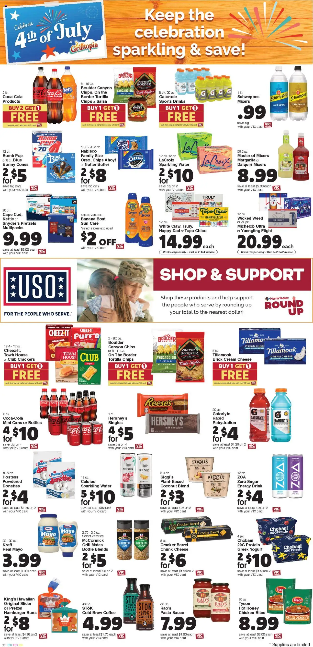 Harris Teeter Weekly Ad - valid from 02.07.2025 | Page: 10 | Products: Pasta, Chips, Cream, Sugar