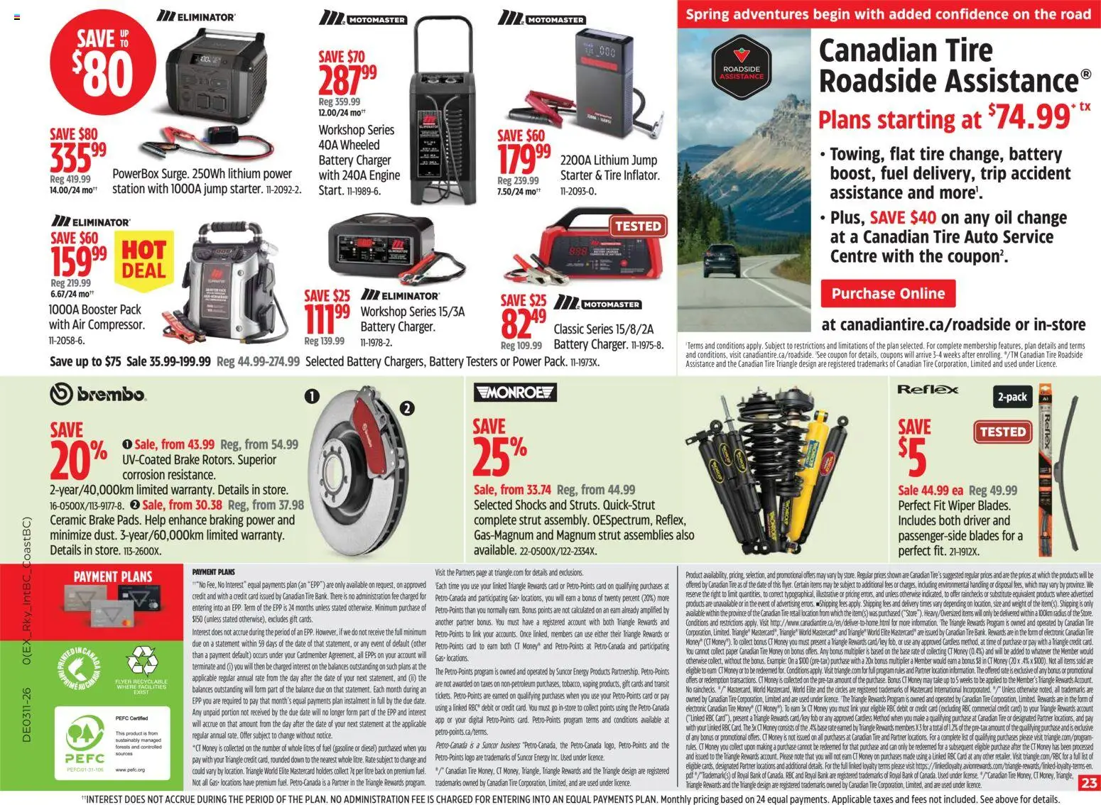 Canadian Tire flyer valid from 12.03.2026 | Page: 23 | Products: Battery, Oil
