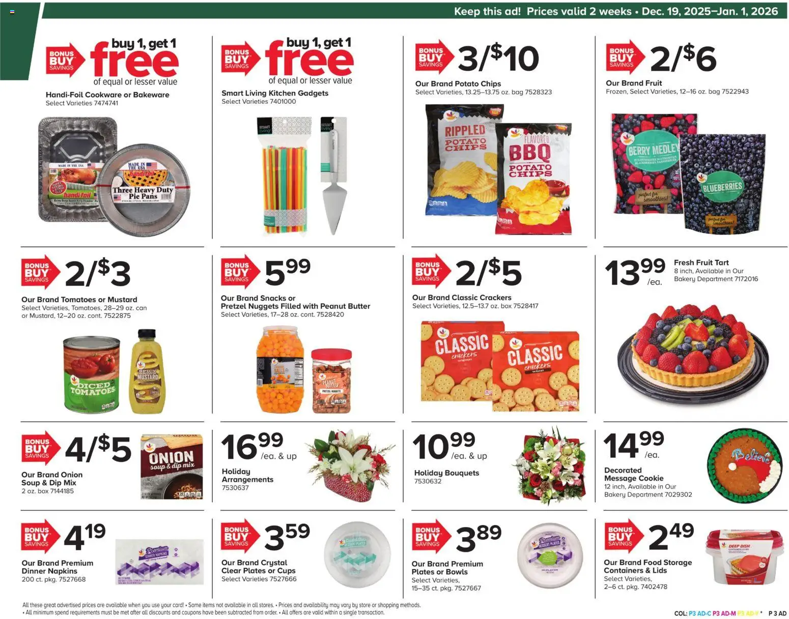 Giant Weekly Ad - valid from 19.12.2025 | Page: 3 | Products: Butter, Tomatoes, Chips, Onion