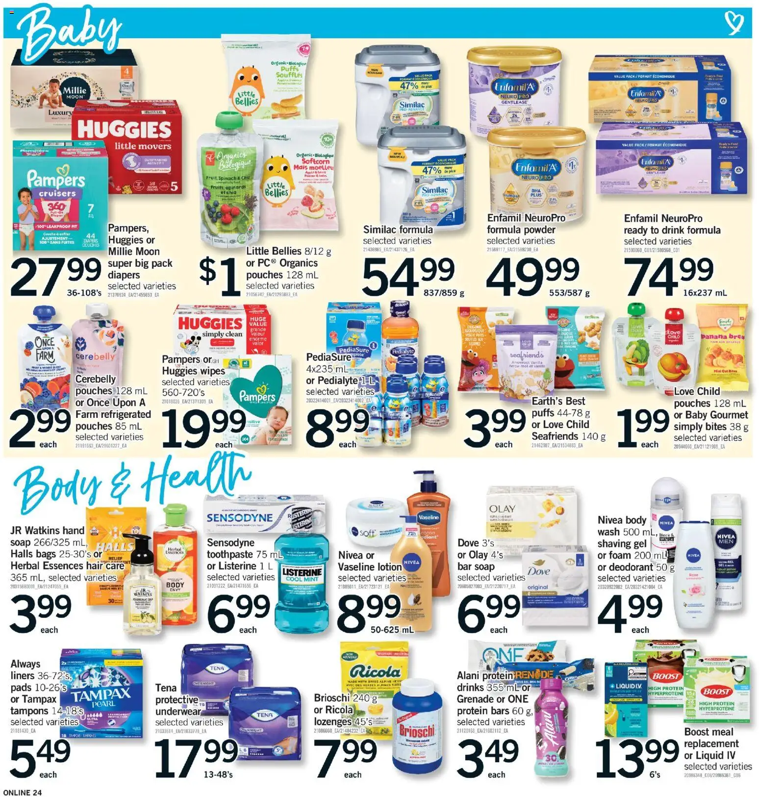 Fortinos flyer valid from 02.04.2026 | Page: 24 | Products: Powder, Soap, Toothpaste, Underwear