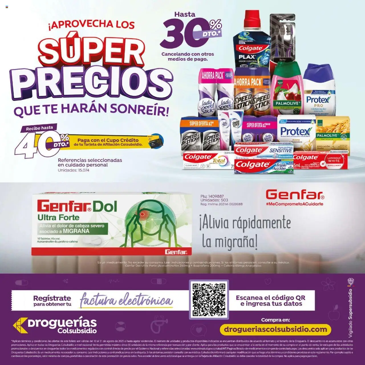 Colsubsidio revista - valida desde el 10.08.2025 | Página: 8 | Productos: Té, Avena, Tintura