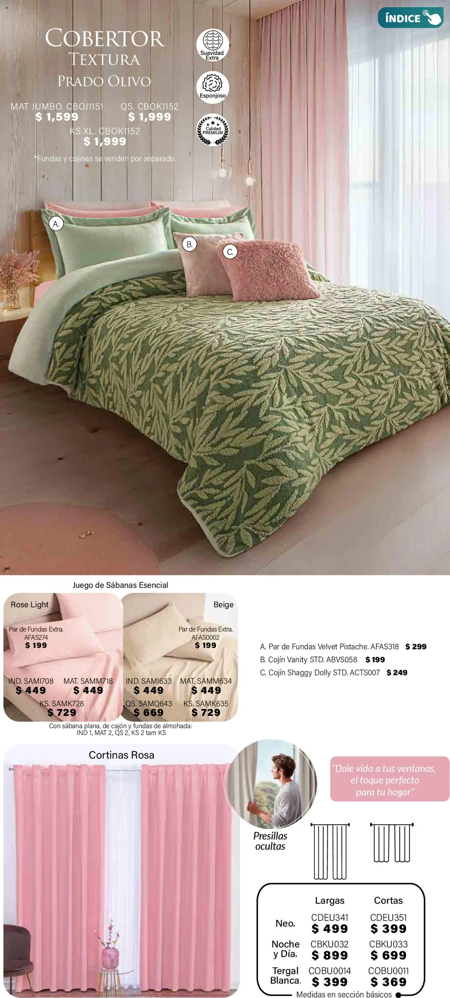 Nuevas ofertas de Colchas Concord válidas en toda la República Mexicana desde el 01.11.2025. ¡Encuentra las mejores ofertas en Colchas Concord Buen Fin! | Página: 351 | Productos: Cobertor, Juego, Almohada, Sabanas