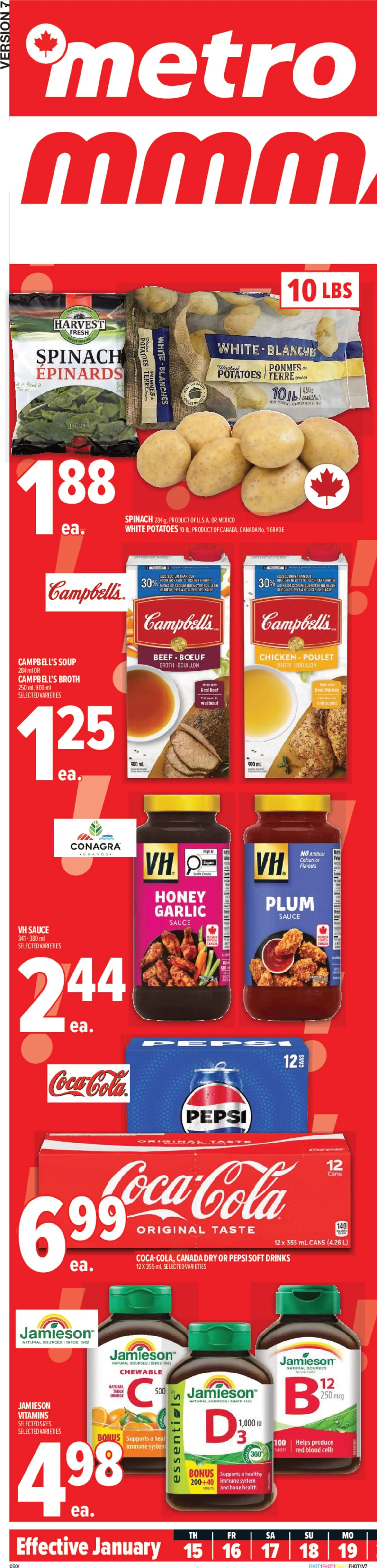 Metro flyer valid from 15.01.2026 | Page: 1 | Products: Beef, Potatoes, Chicken