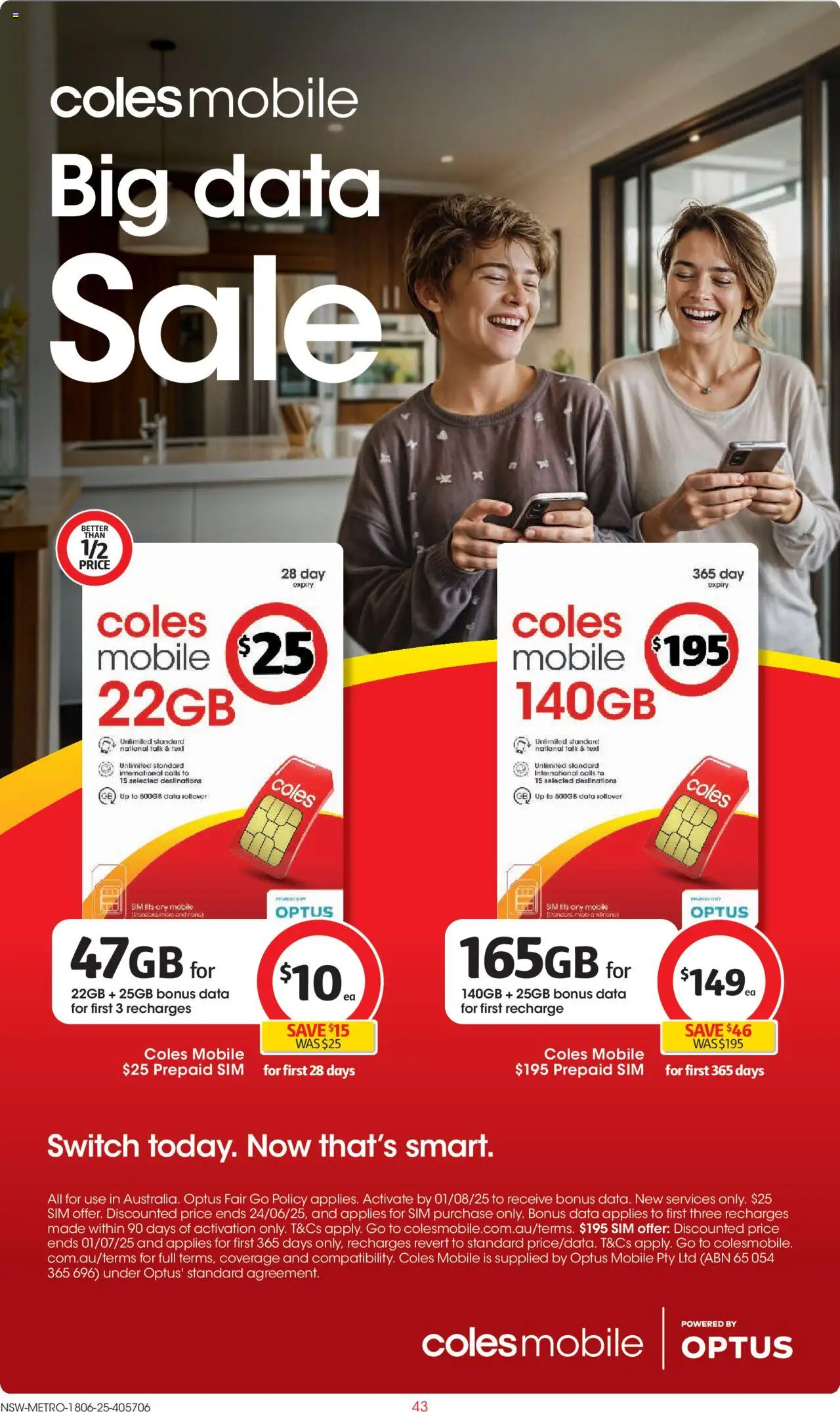 Coles catalogue - valid from 18.06.2025 | Page: 43 | Products: Mobile