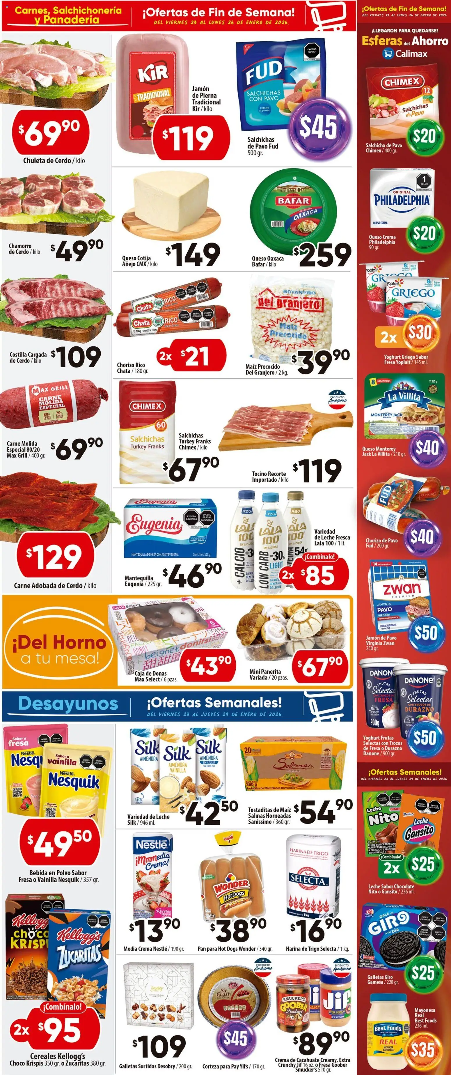Nuevas ofertas de Calimax válidas en toda la República Mexicana desde el 23.01.2026. ¡Encuentra las mejores ofertas en Calimax folleto Tecate! | Página: 2 | Productos: Azúcar, Salchicha, Aceite, Chorizo