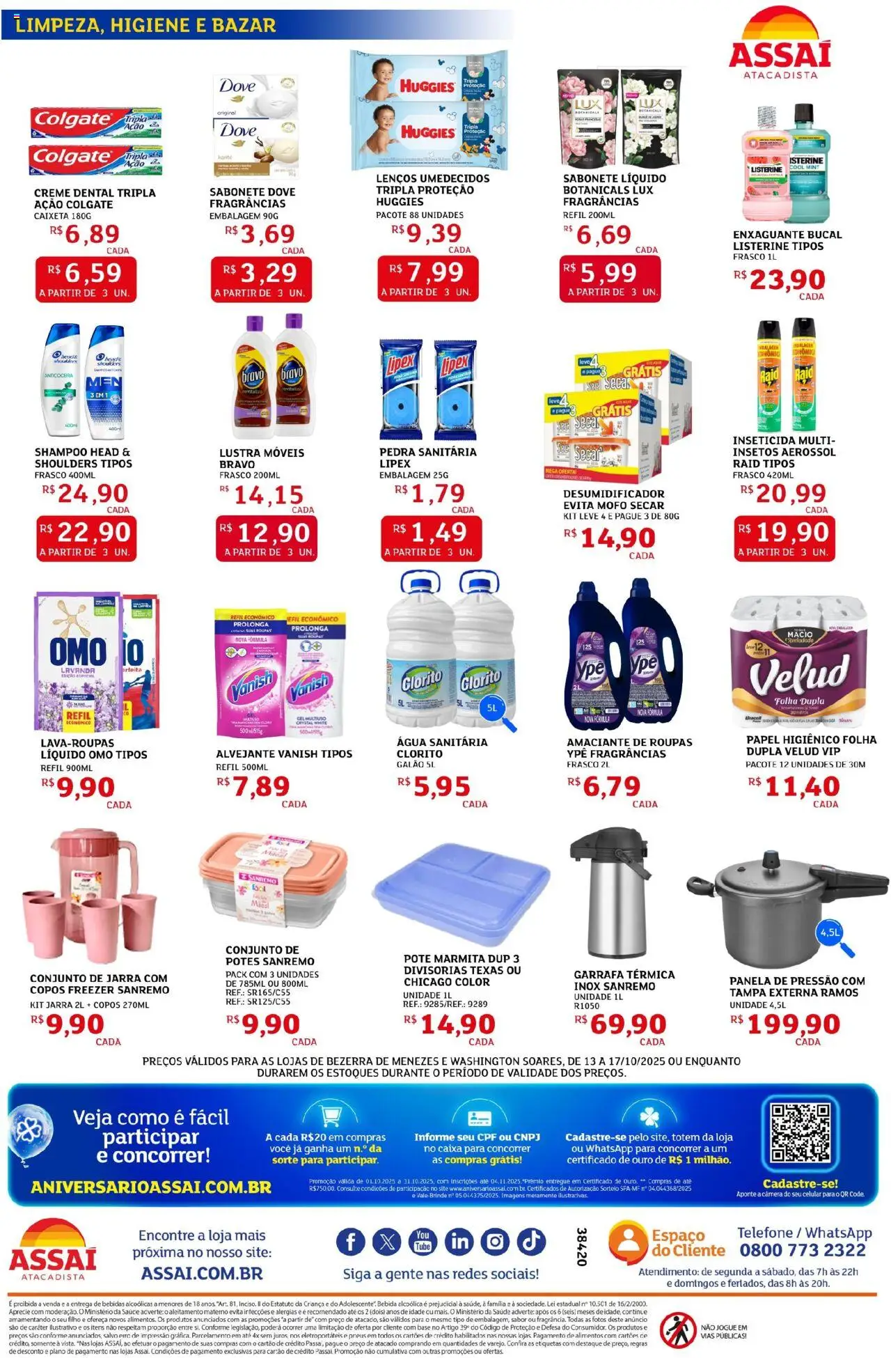 Assaí Atacadista Folheto - válido de 13.10.2025 | Página: 4 | Produtos: Amaciante de roupas, Roupas, Vanish, Inseticida