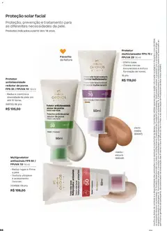 Natura - Ciclo 03/2026 - Pré-Visualização do folheto da loja Natura, válido de 04.02.2026 | Página: 66 | Produtos: Protetor solar, Base, Protetor solar facial