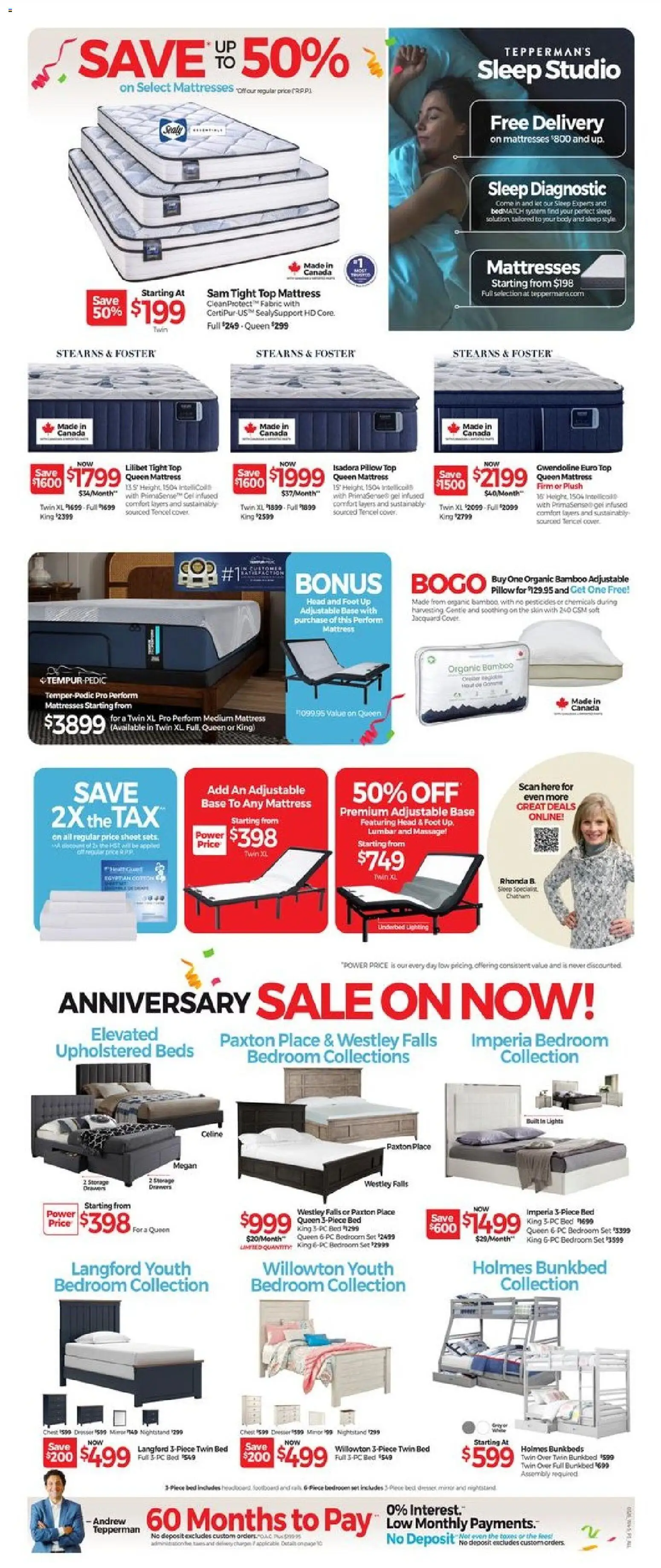 Tepperman's flyer valid from 27.03.2026 | Page: 3 | Products: Bed, Mattress, Pillow