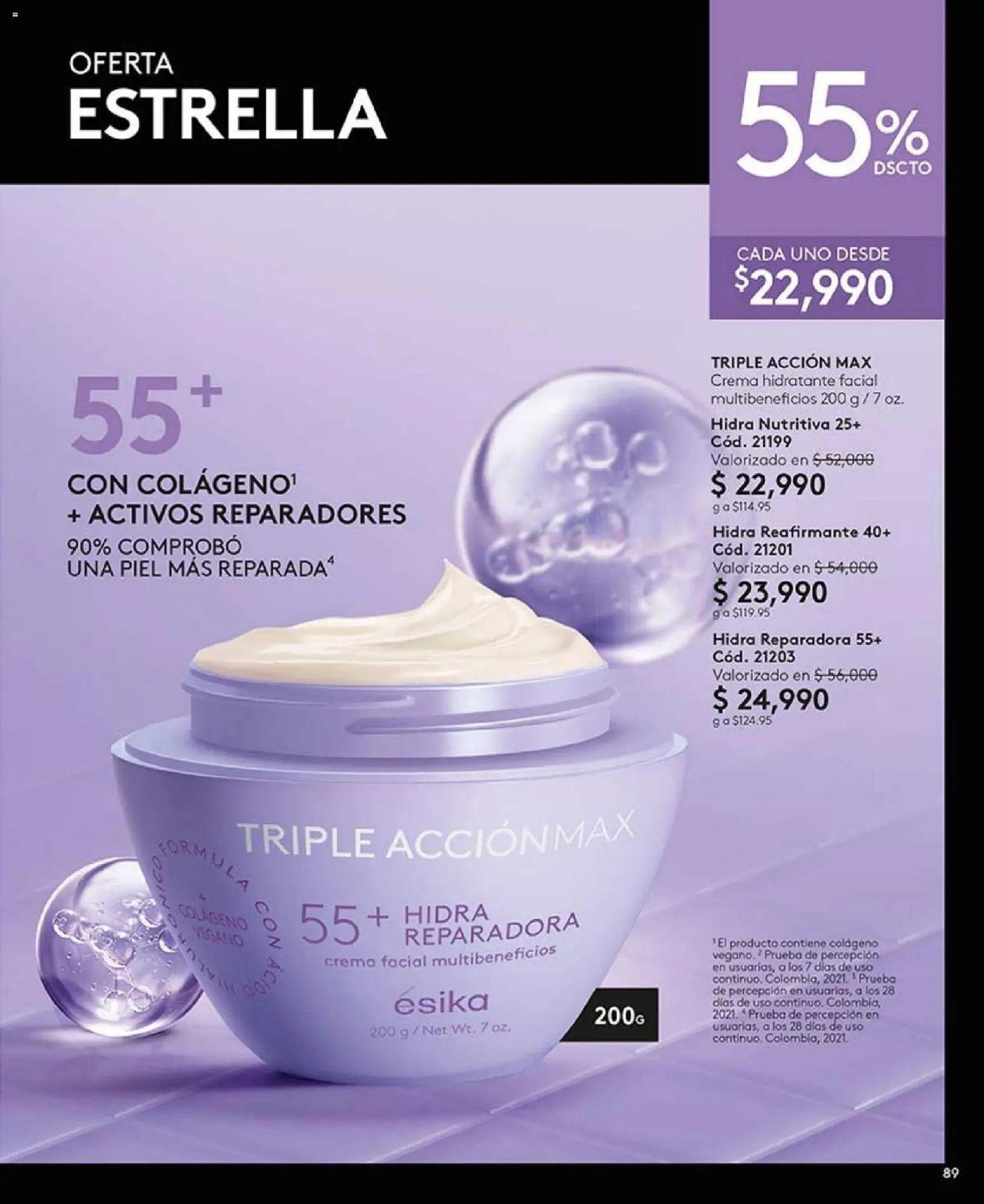 Ésika revista - valida desde el 01.04.2026 | Página: 89 | Productos: Crema