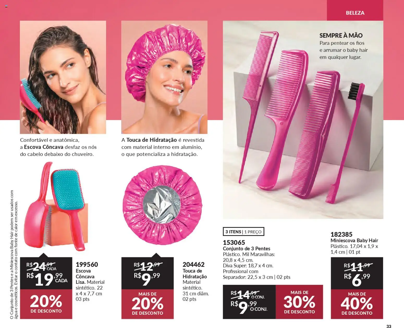 Avon Folheto - válido de 21.11.2025 | Página: 33 | Produtos: Touca, Escova